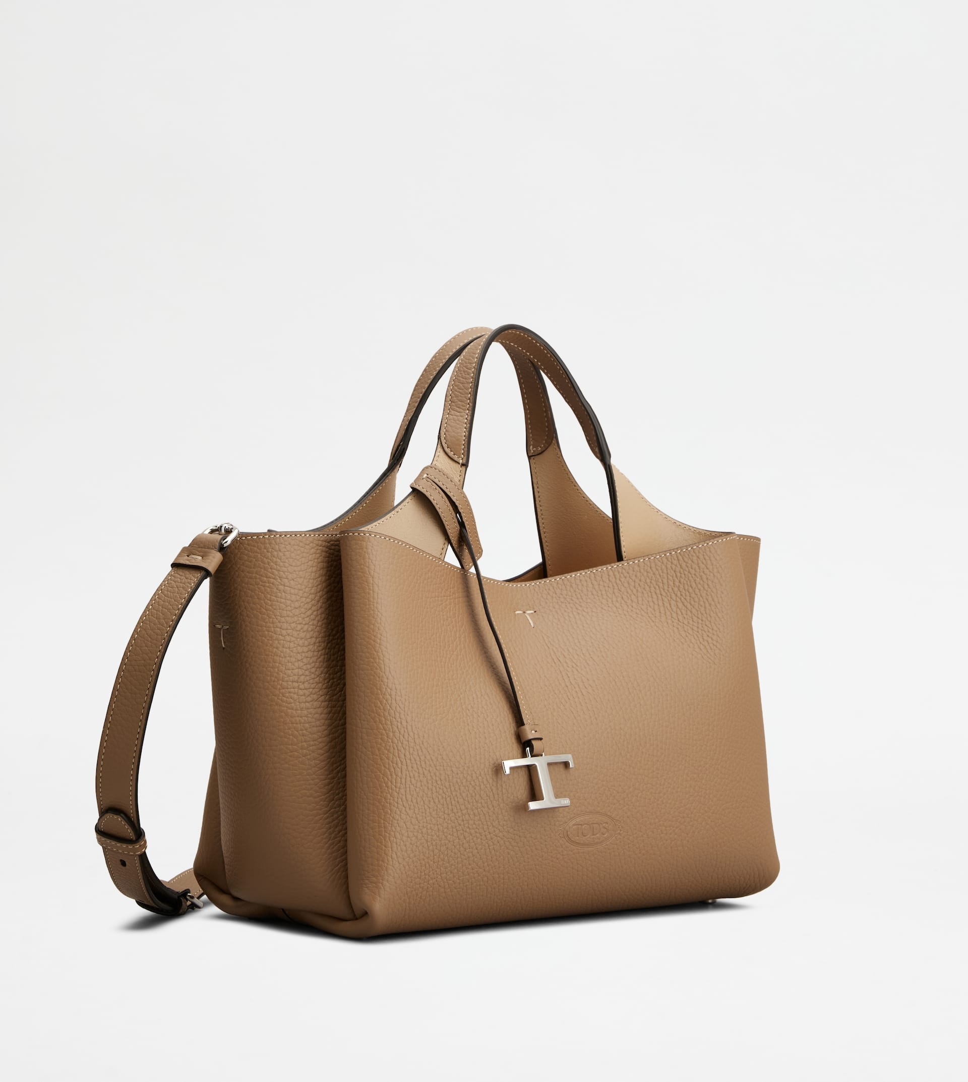 BAG IN LEATHER MINI - BROWN, NATURAL - 2