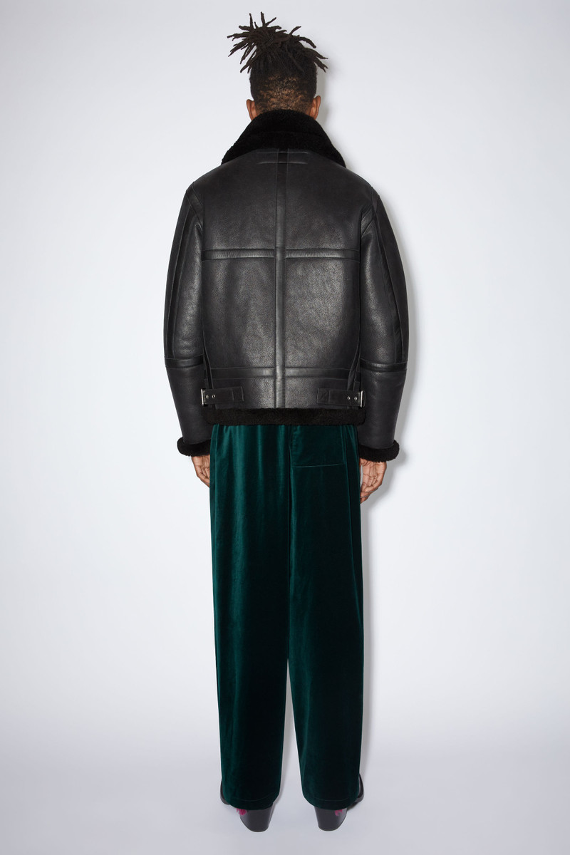 Shearling aviator jacket - Black 3