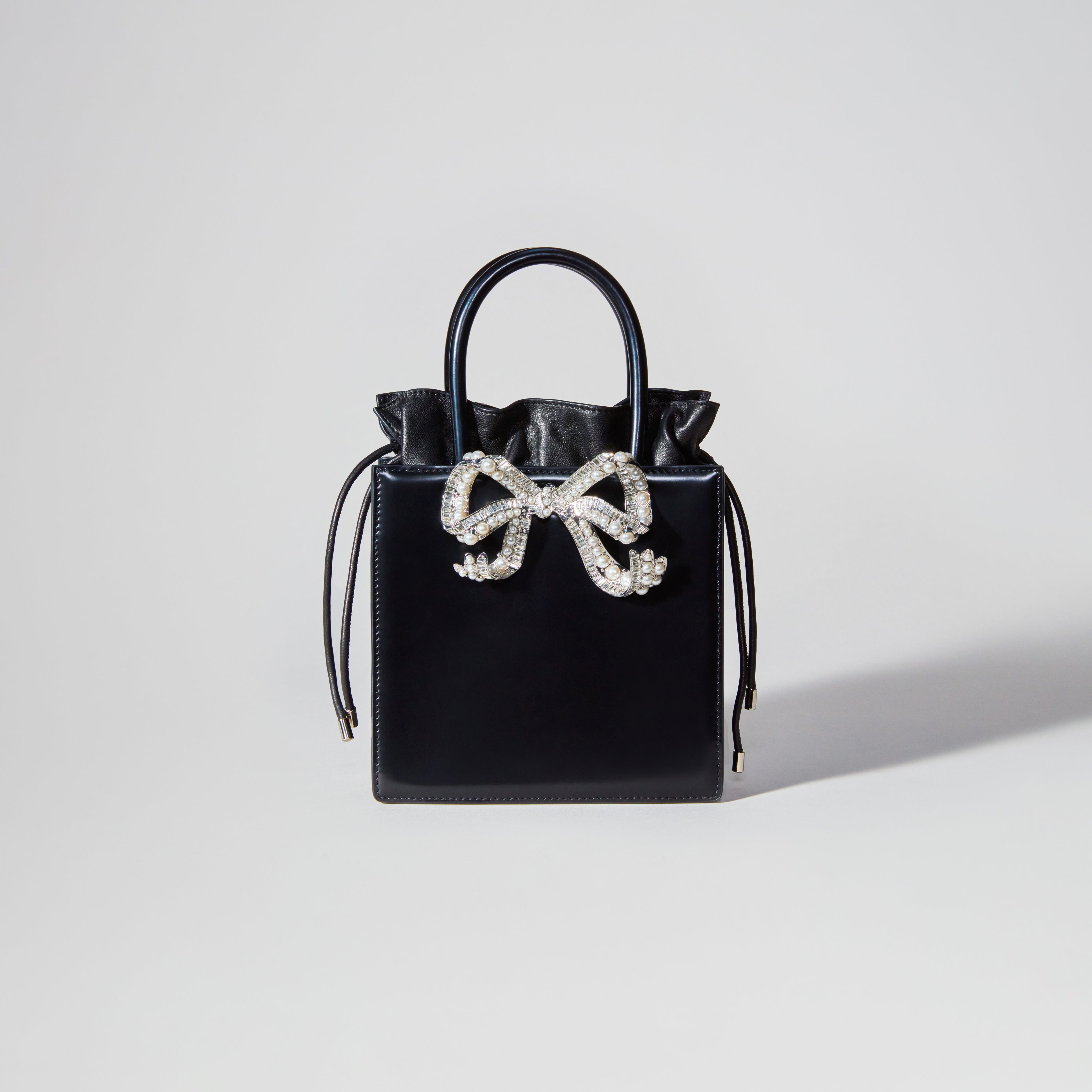 Black Mini Tote Bow Bag - 1