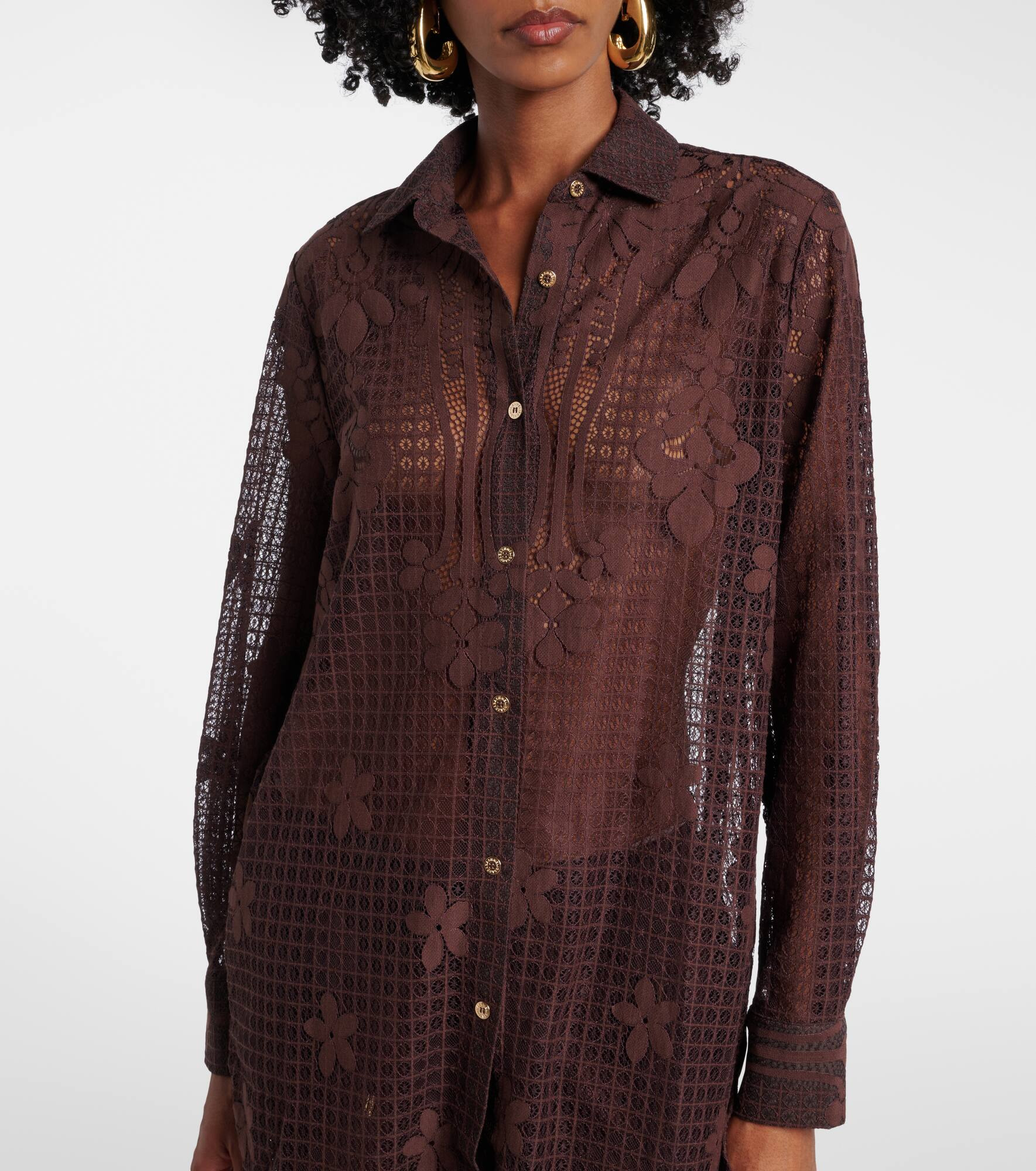 Daria cotton-blend lace top - 6