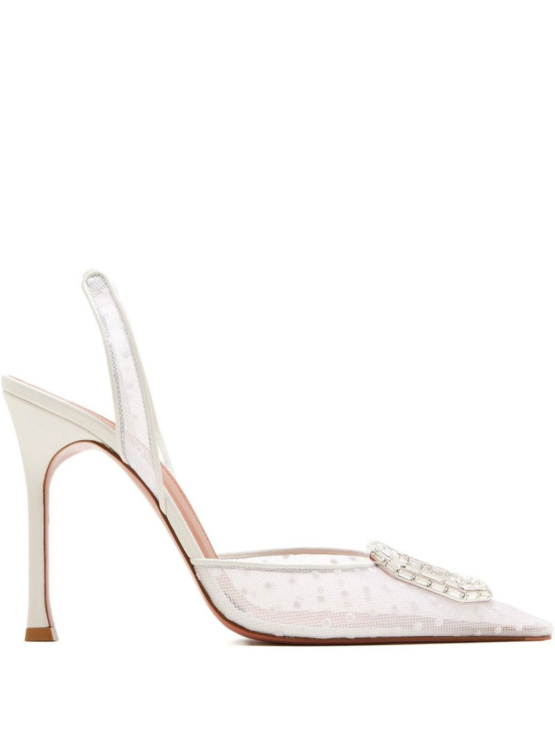 Camelia Sling 90 polka-dot crystal-embellished pumps 1