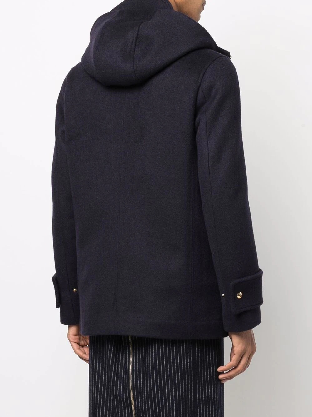 cashmere hooded zip-up parka - 4