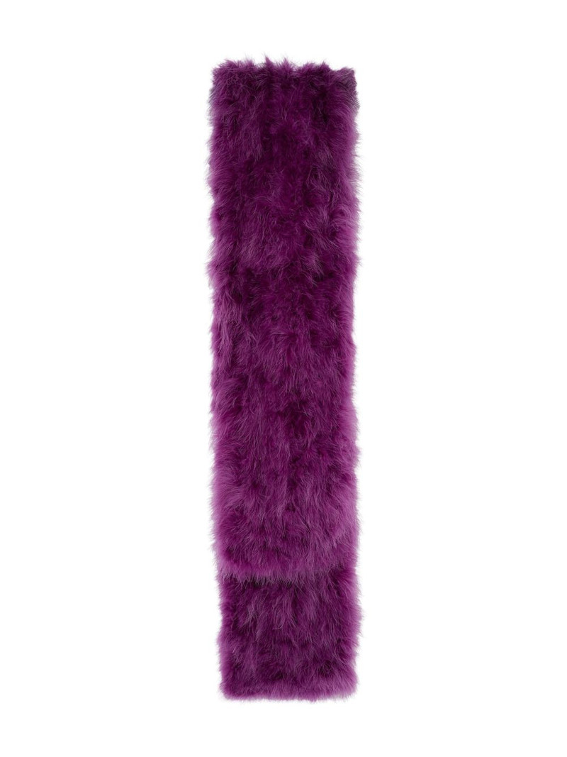 feather-detailing scarf 1