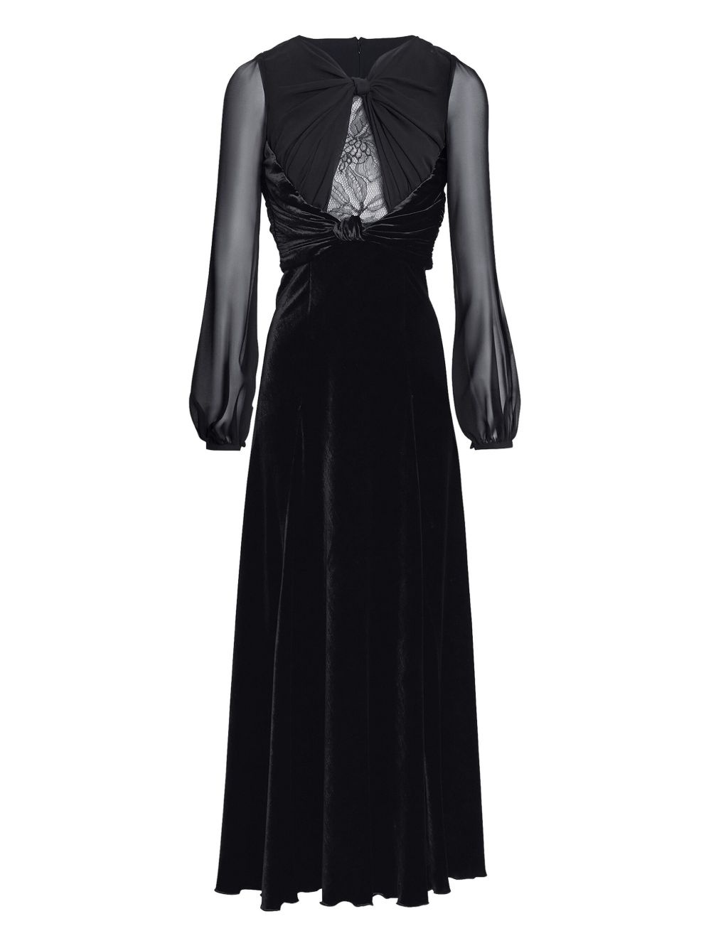 lace-insert dress - 6