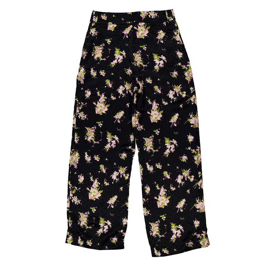 Burberry Ladies Jane Floral Print Trousers - 6