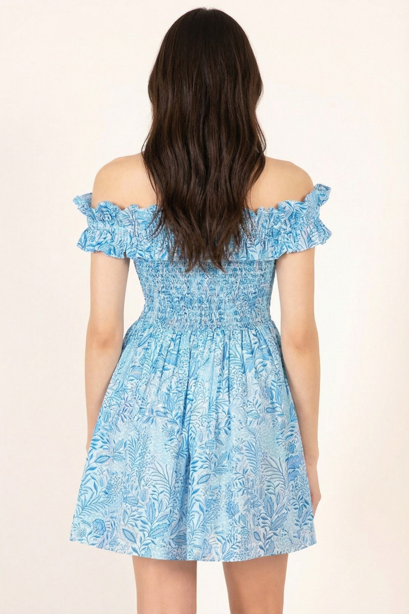 Mini Dress Amber - Blue Palmarosa 4