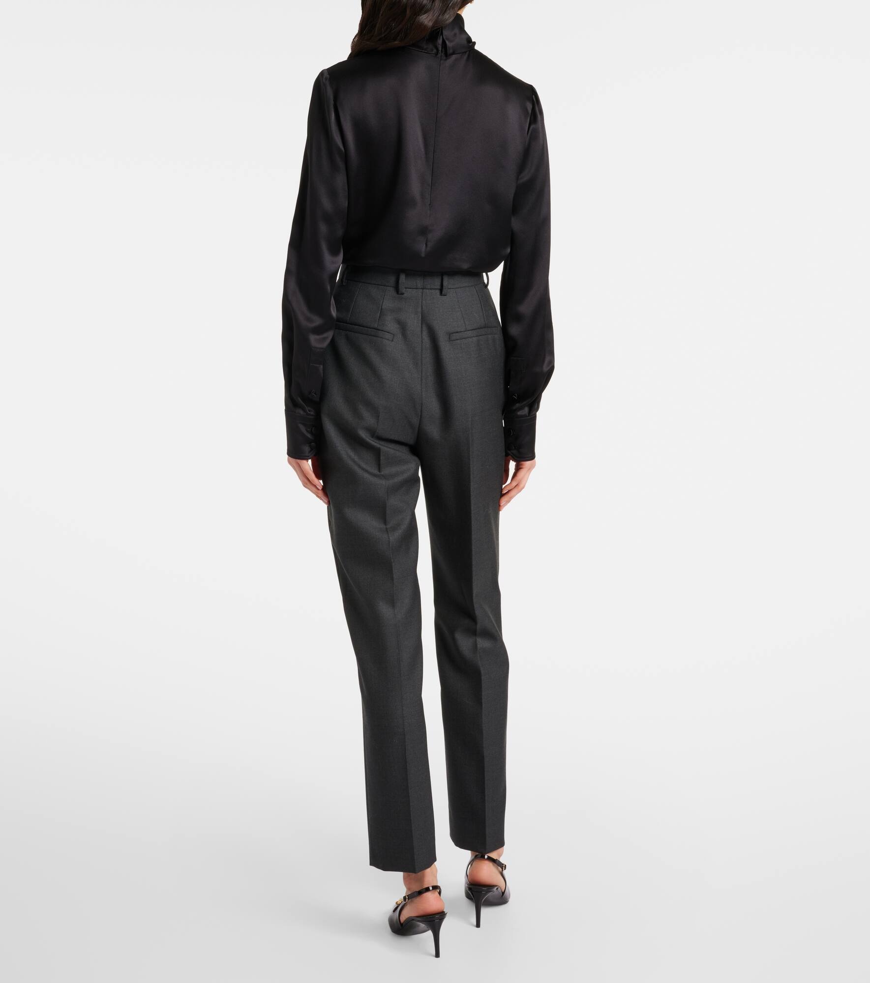 Wool slim pants - 3