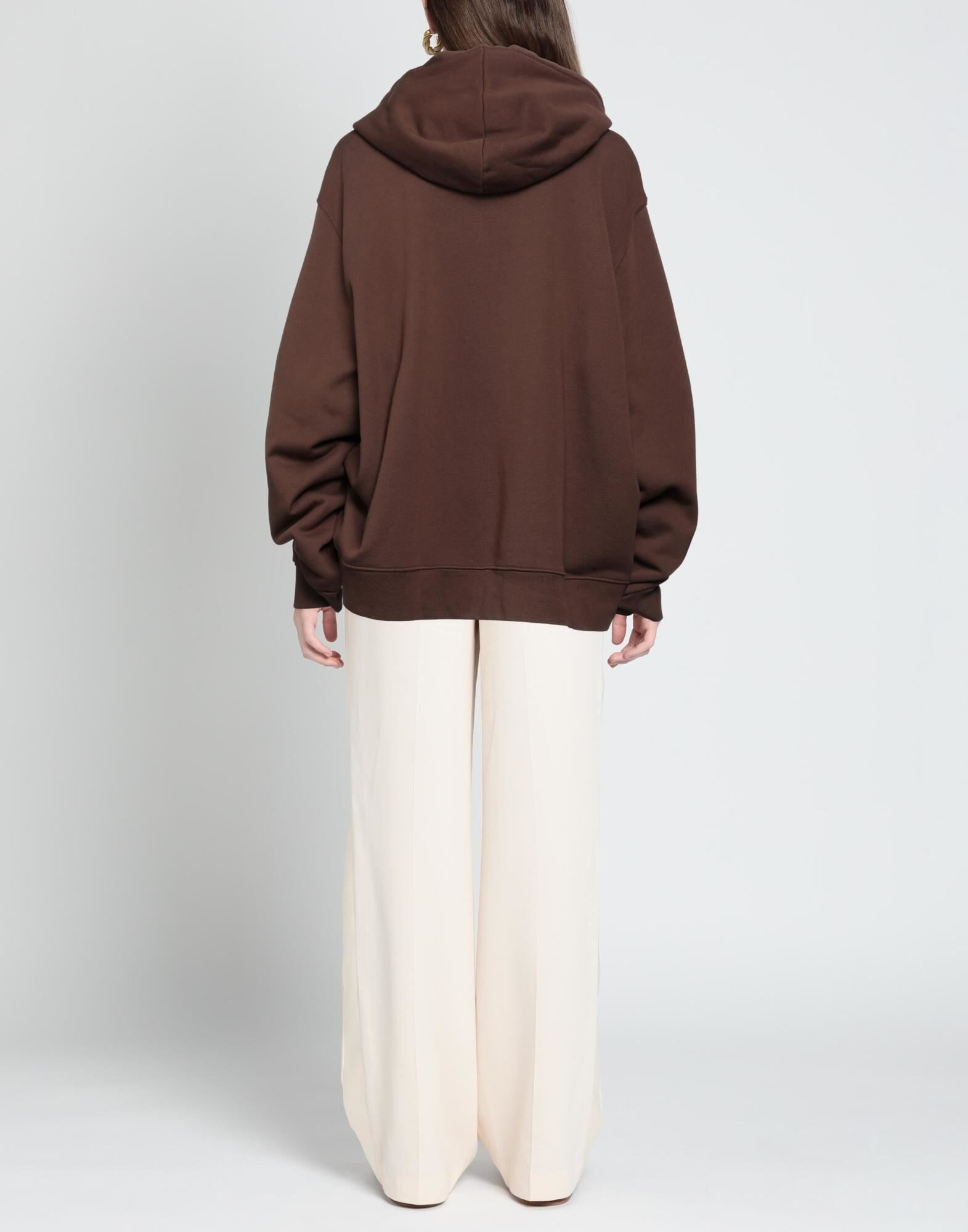 Beige Women's Hooded Sweatshirt - 3