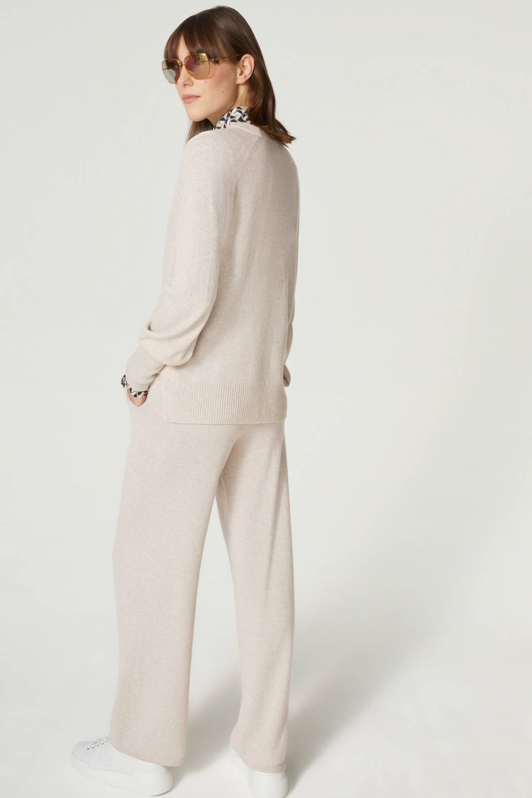CINJA KNITTED PULLOVER IN SAND - 3