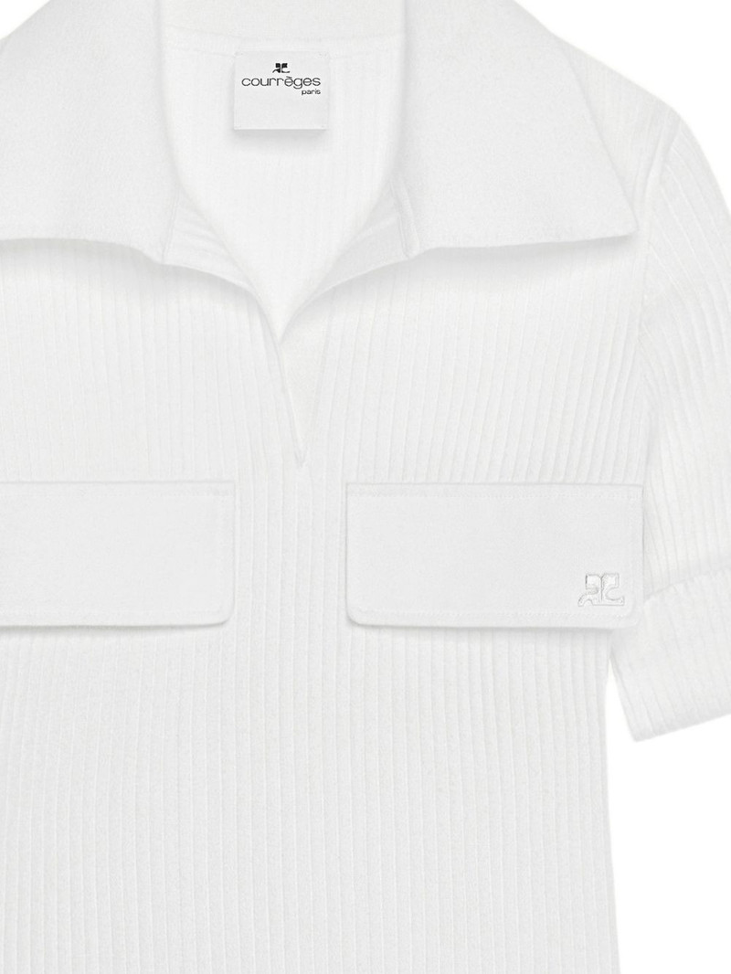 courrèges ribbed chest-pocket T-shirt outlook