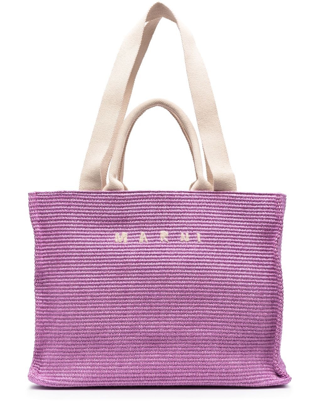 embroidered-logo tote bag - 1