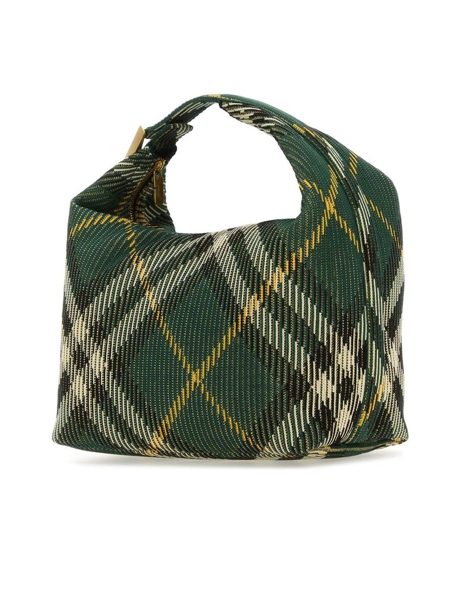 Embroidered Nylon Medium Peg Handbag - 2