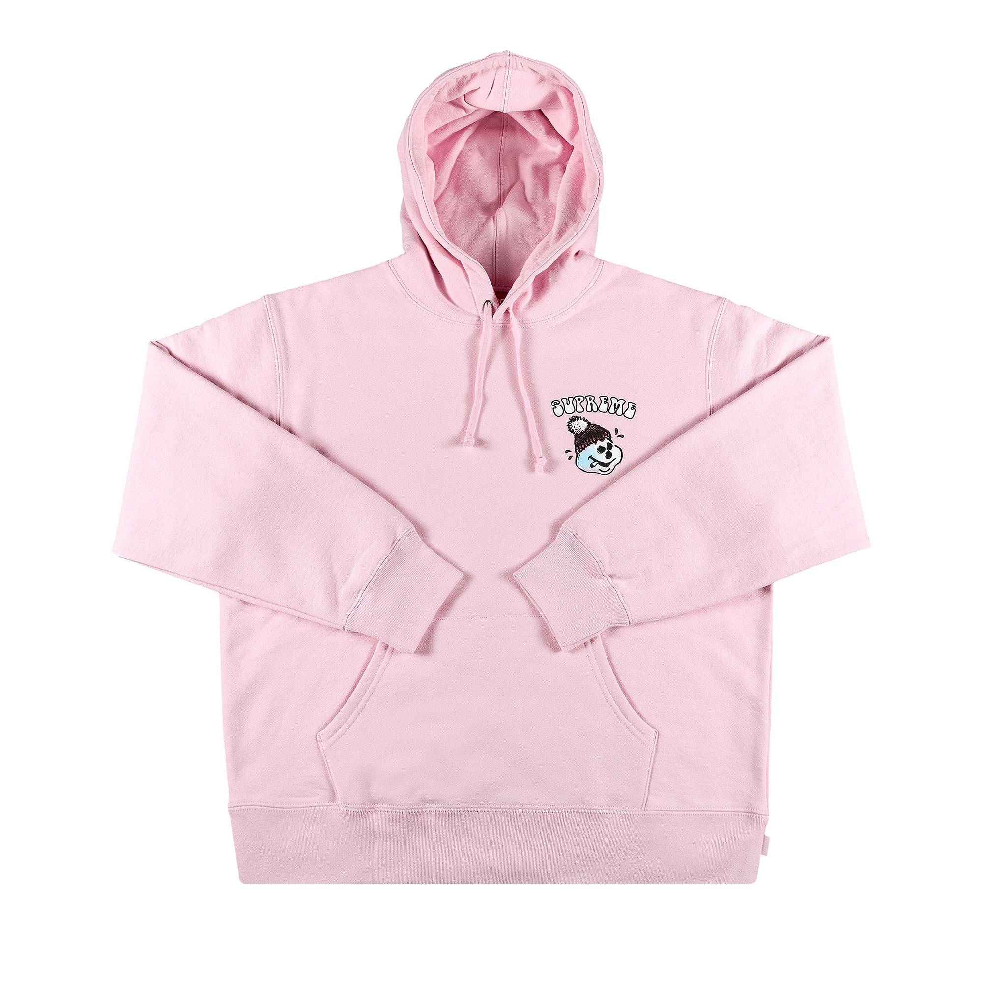 Supreme Snowman Hooded Sweatshirt 'Light Pink' - 1