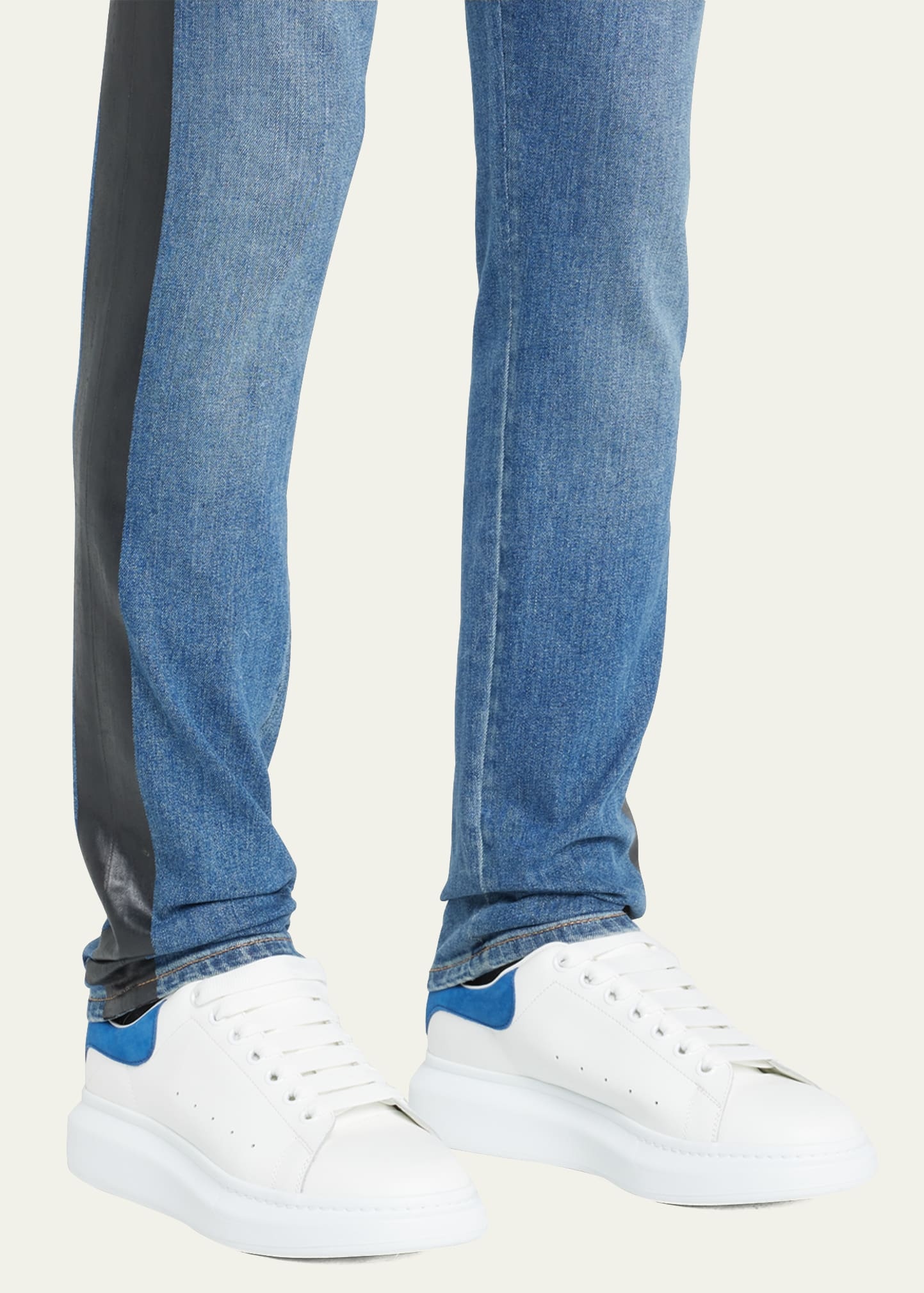 Men's Oversized Larry Leather Low-Top Sneakers - 2