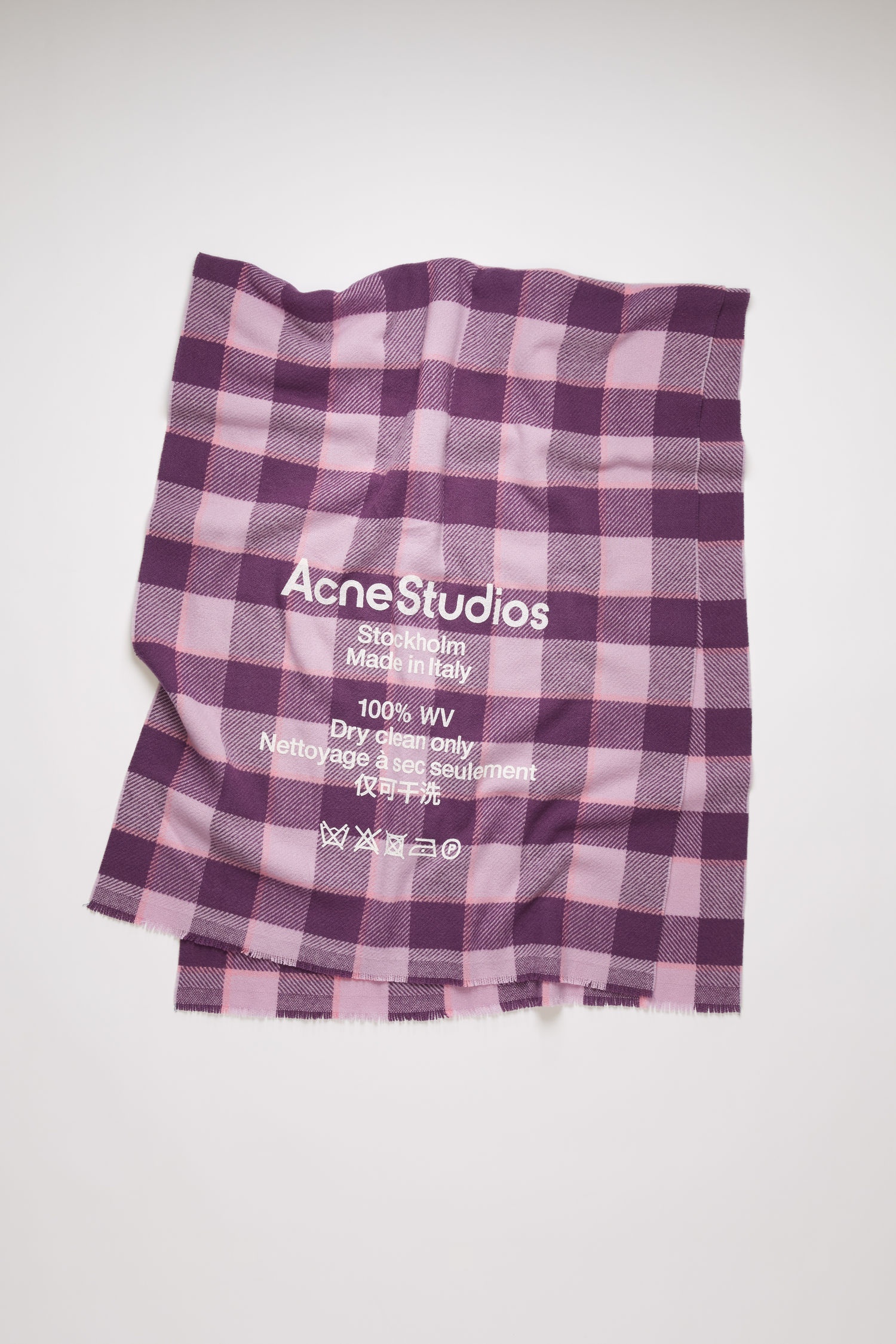 Checked logo scarf lilac/purple - 1