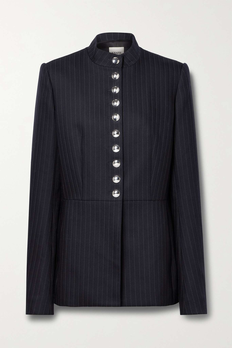 Samuel pinstriped wool-blend jacket - 1