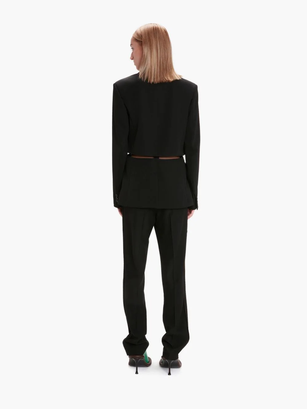 SLIM LEG TUXEDO TROUSERS - 4