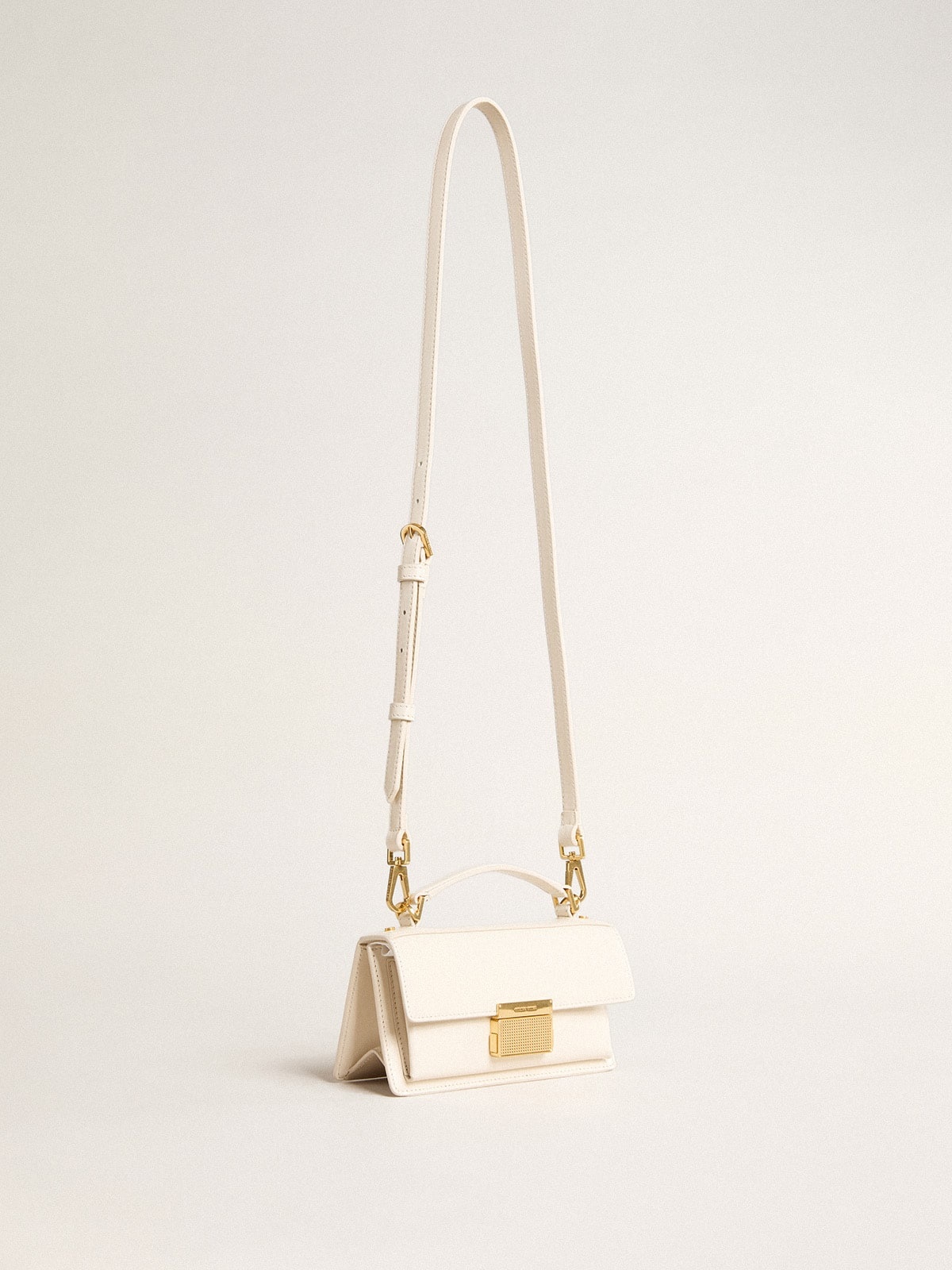 Small Venezia Bag in butter-colored boarded leather with gold details - 2