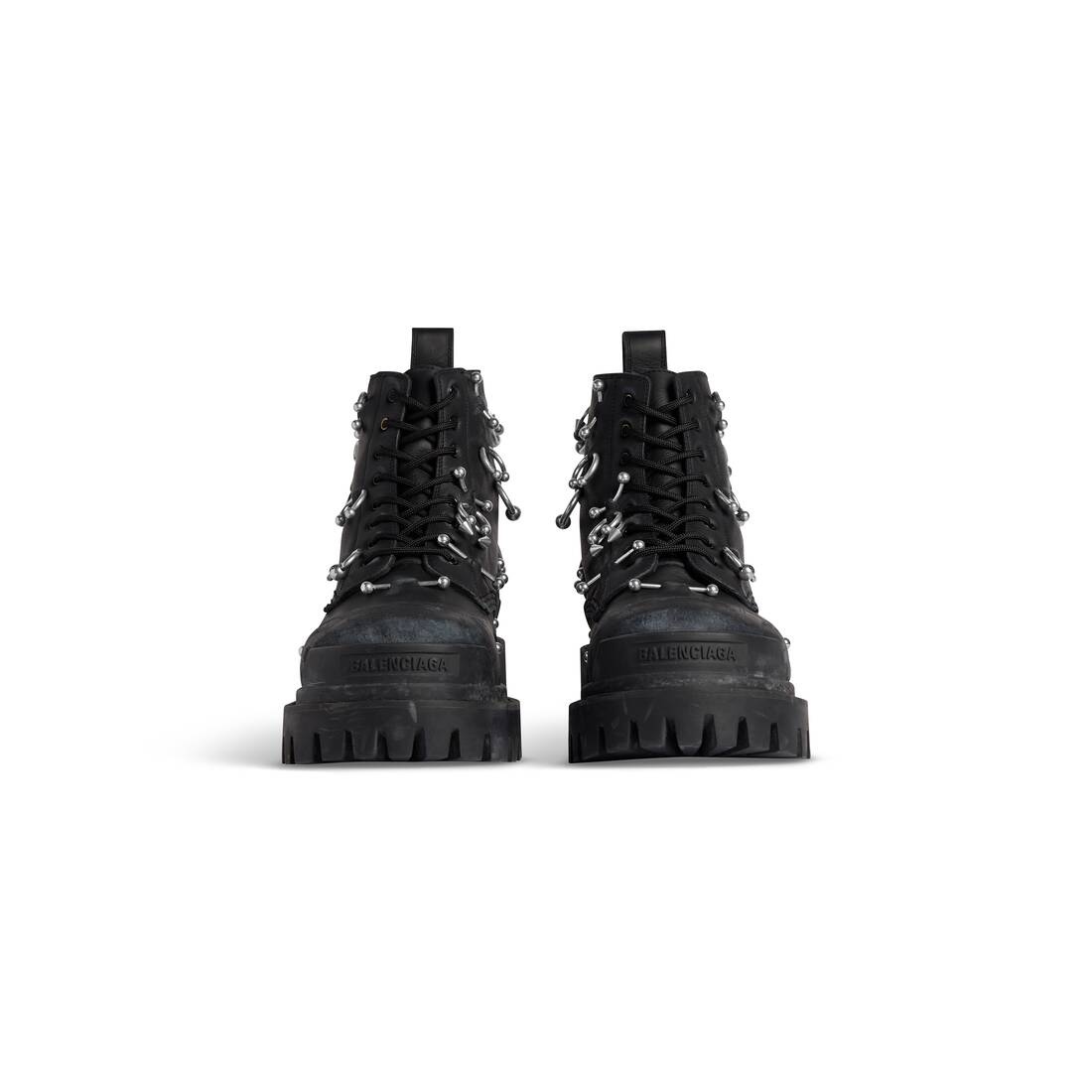 Men's Strike 20mm Boot With Piercings in Black - 3