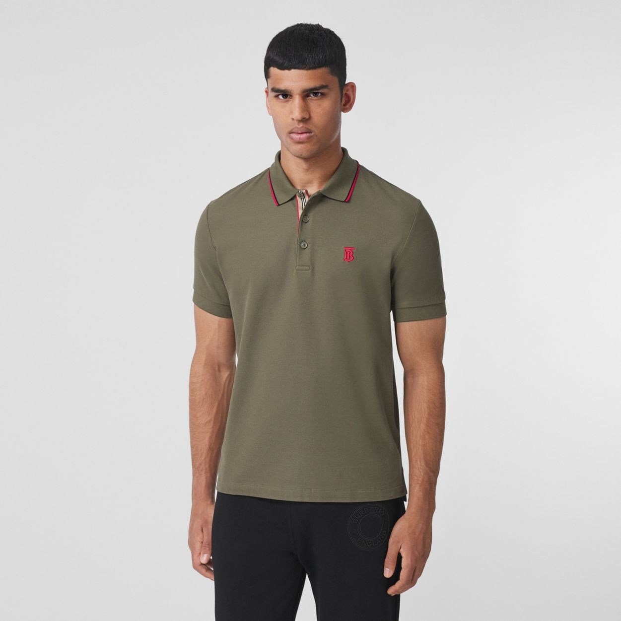 Monogram Motif Cotton Piqué Polo Shirt - 5