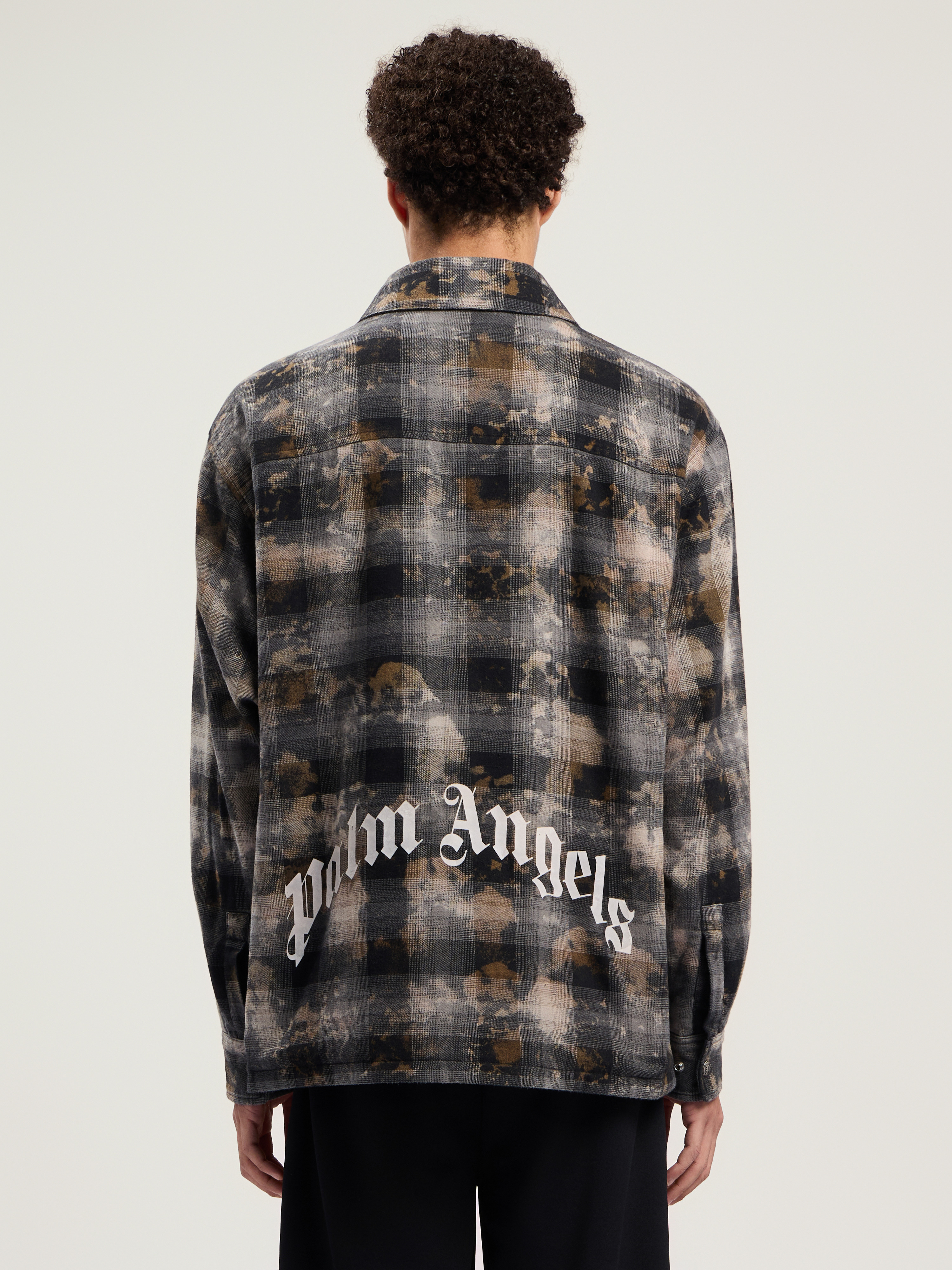 Curved Logo Check Overshirt - 5
