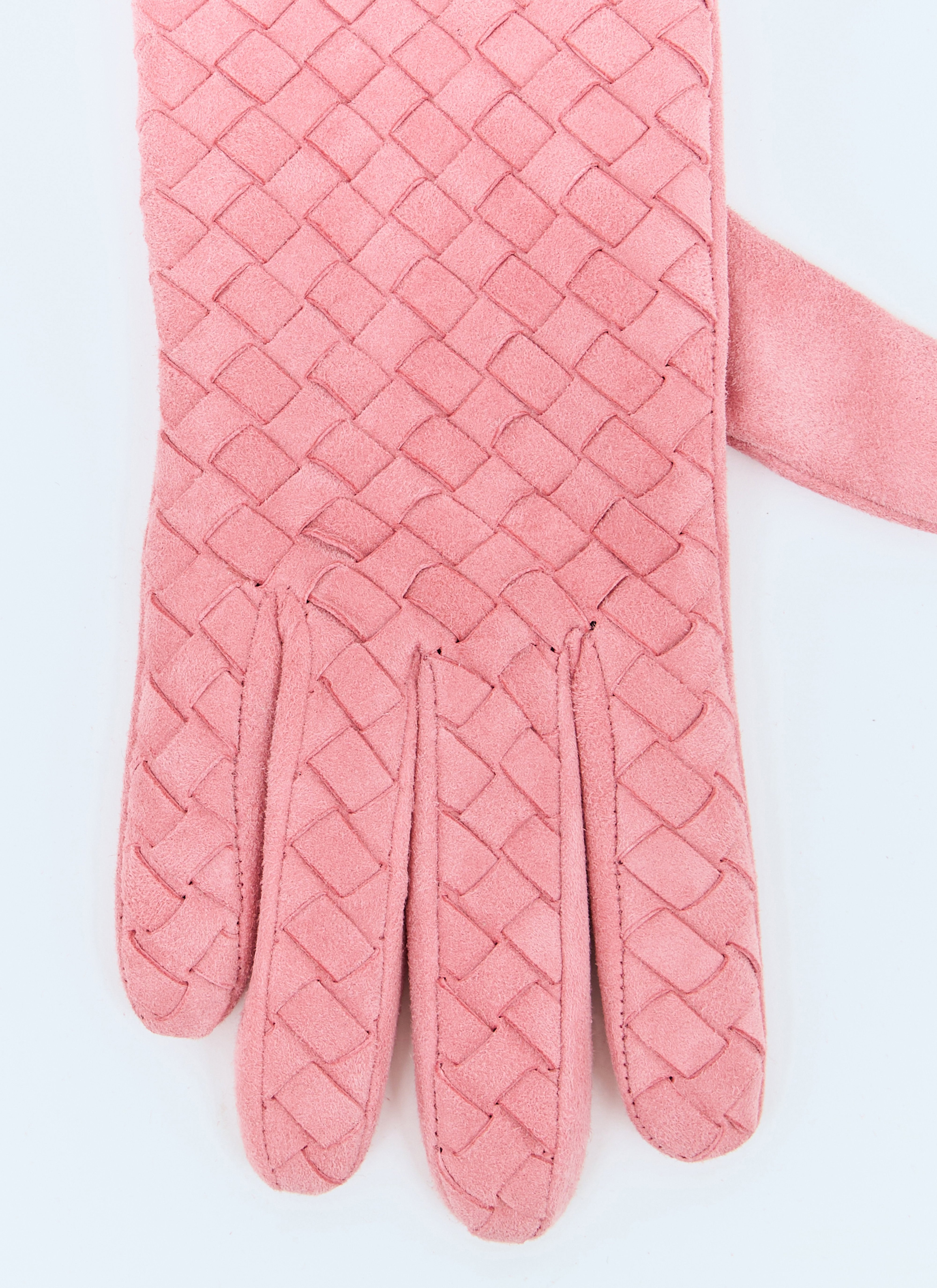 Bottega Veneta Women Suede Intrecciato Gloves - 3