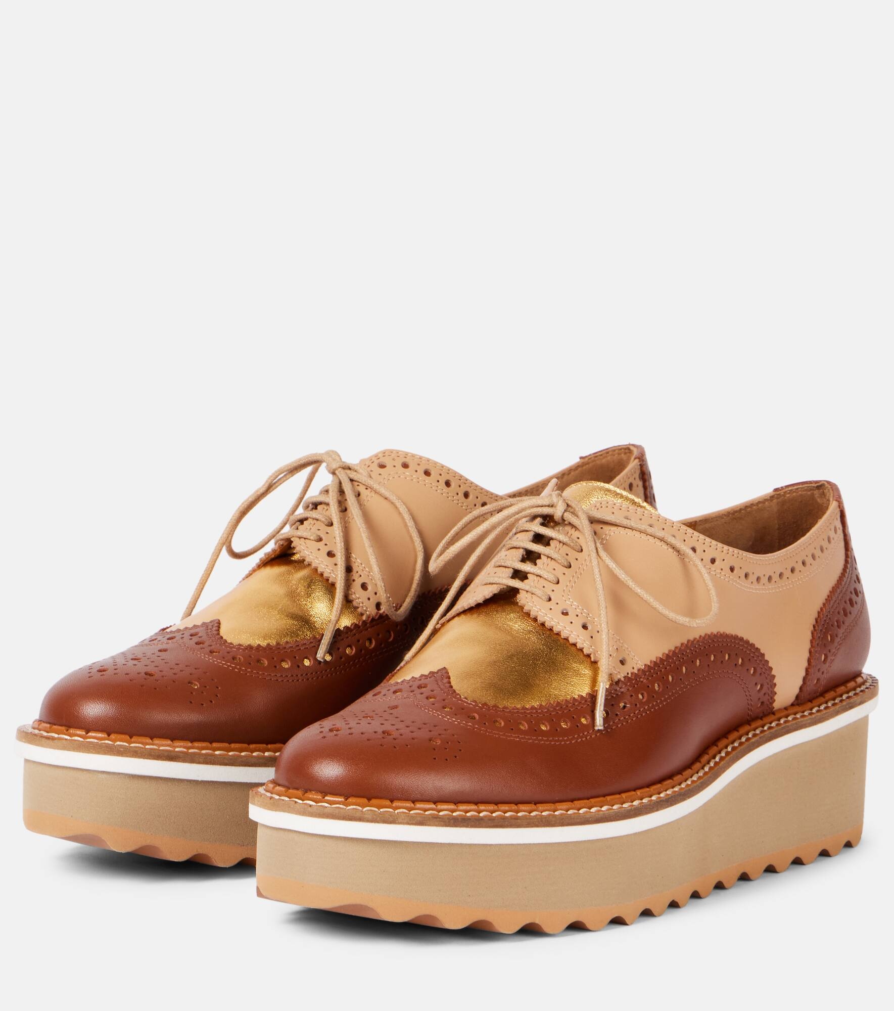 Balma leather platform Derby shoes - 4