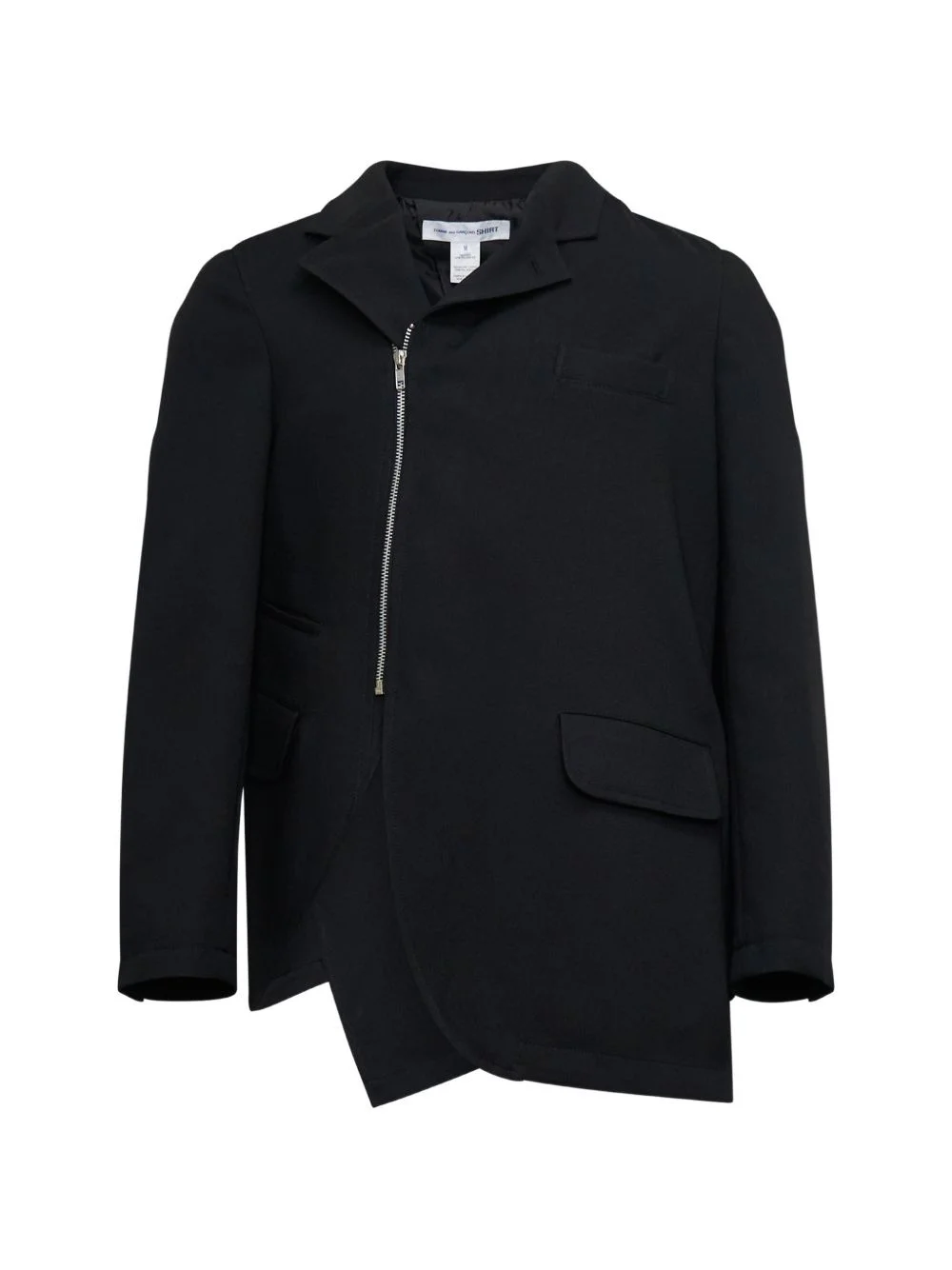 asymmetric zip-fastening jacket - 1