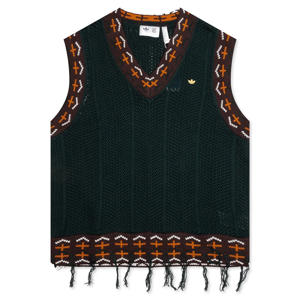 ADIDAS ORIGINALS X CLOT KNIT VEST BY EDISON CHEN - GREEN NIGHT - 1