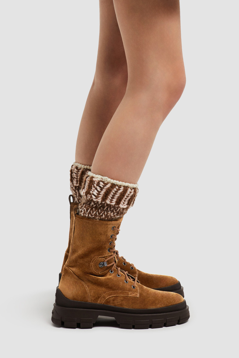 Moncler Hevea Suede Lace-Up Boots outlook