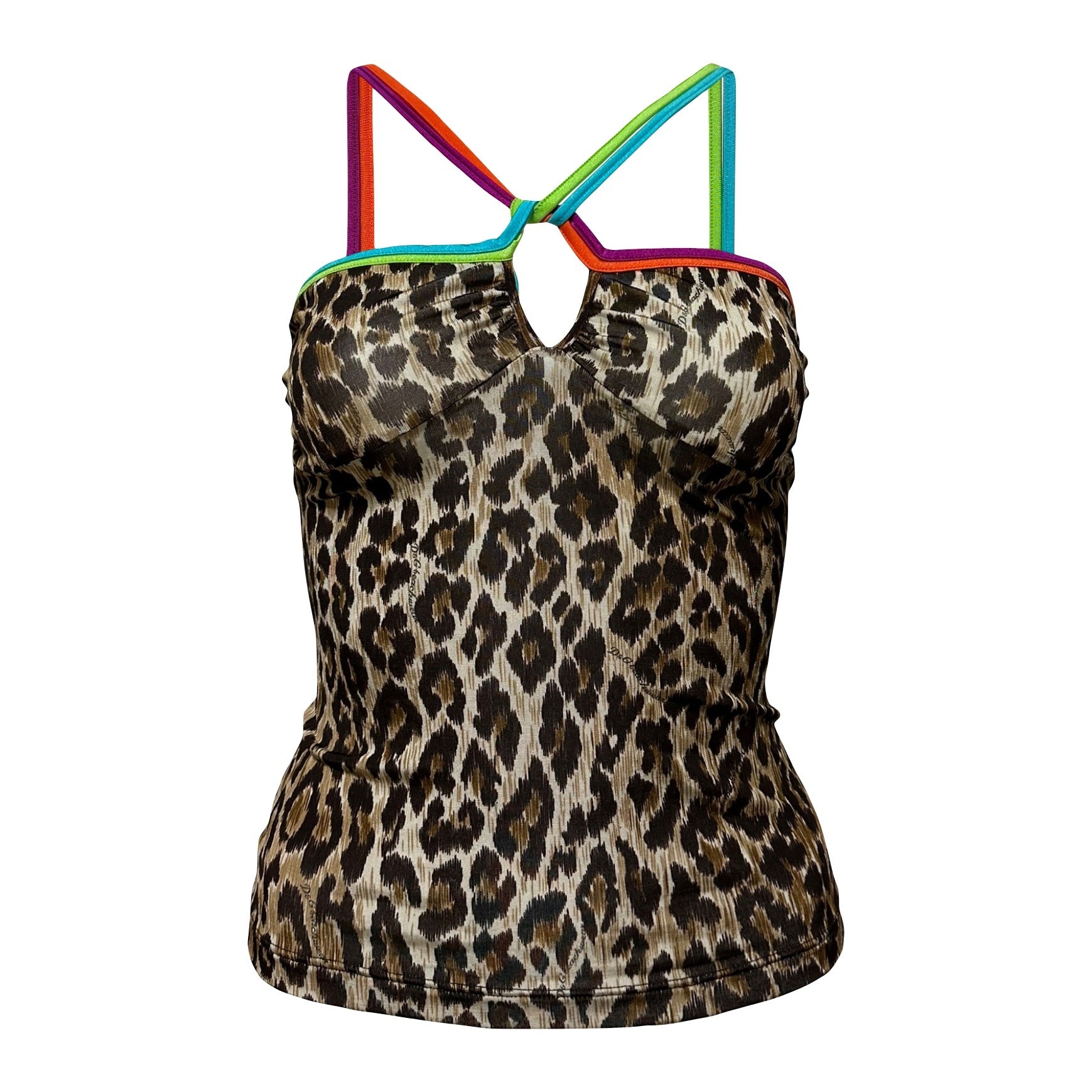 D&G - D&G Leopard Print Crossover Camisole - 1