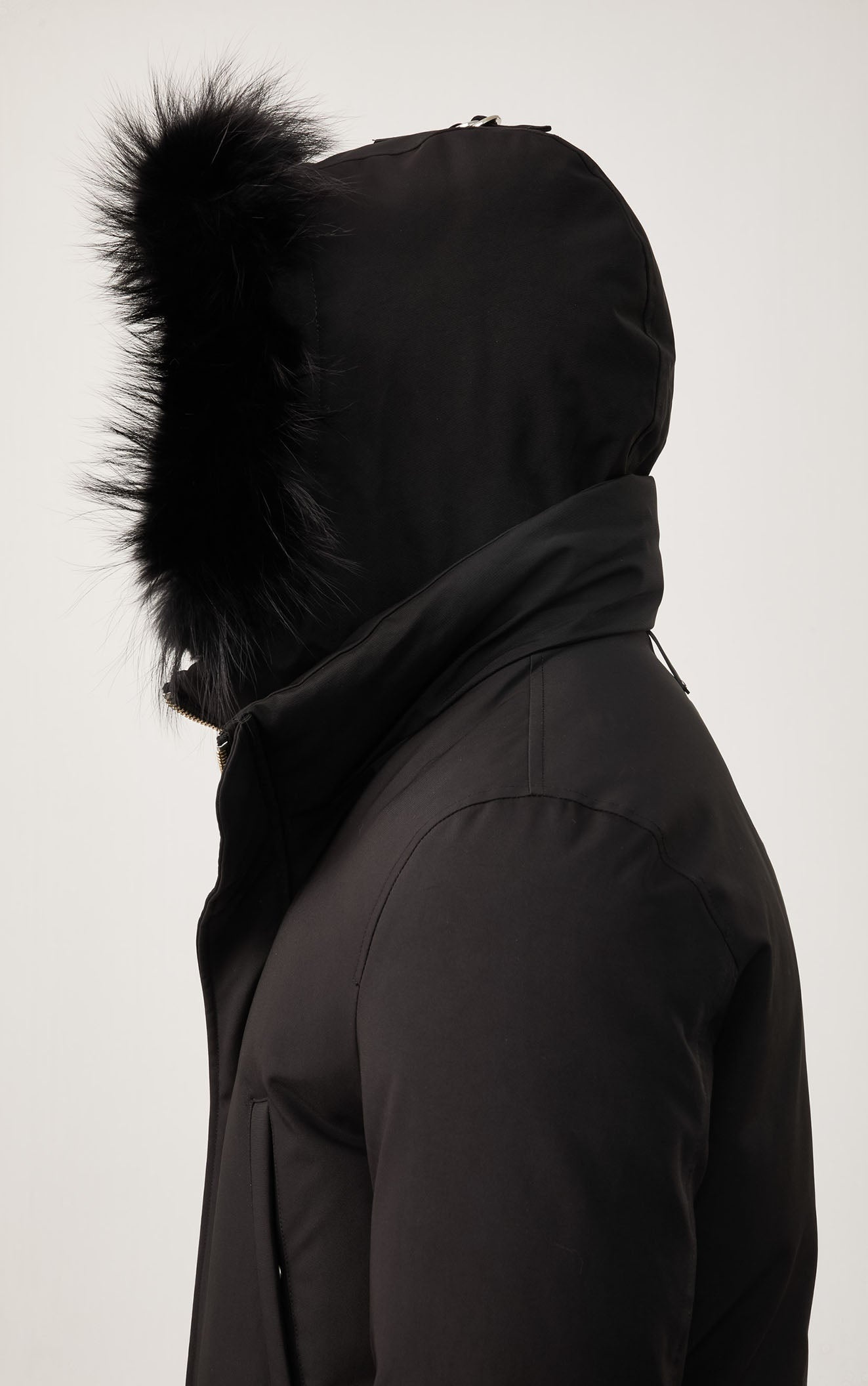 EDWARD down coat with removable hooded bib & silverfox fur - 6