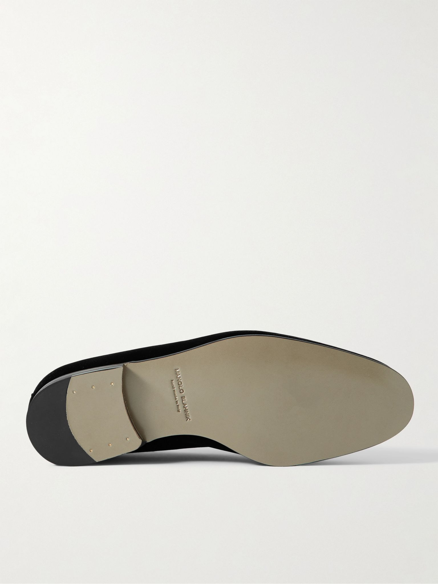 Mario Grosgrain-Trimmed Velvet Loafers Black - 6
