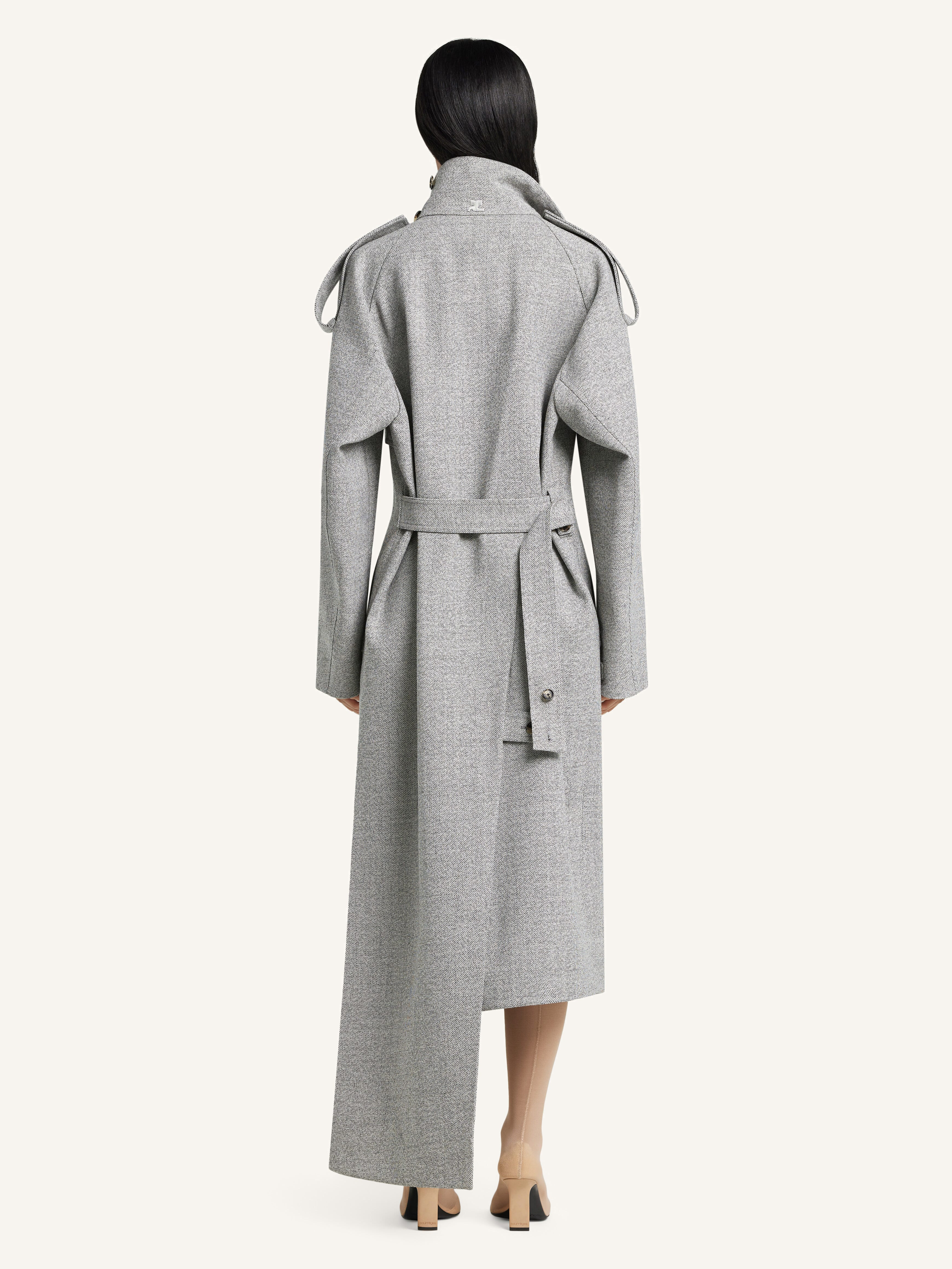 OBLIQUE CAVIAR TRENCH COAT - 4