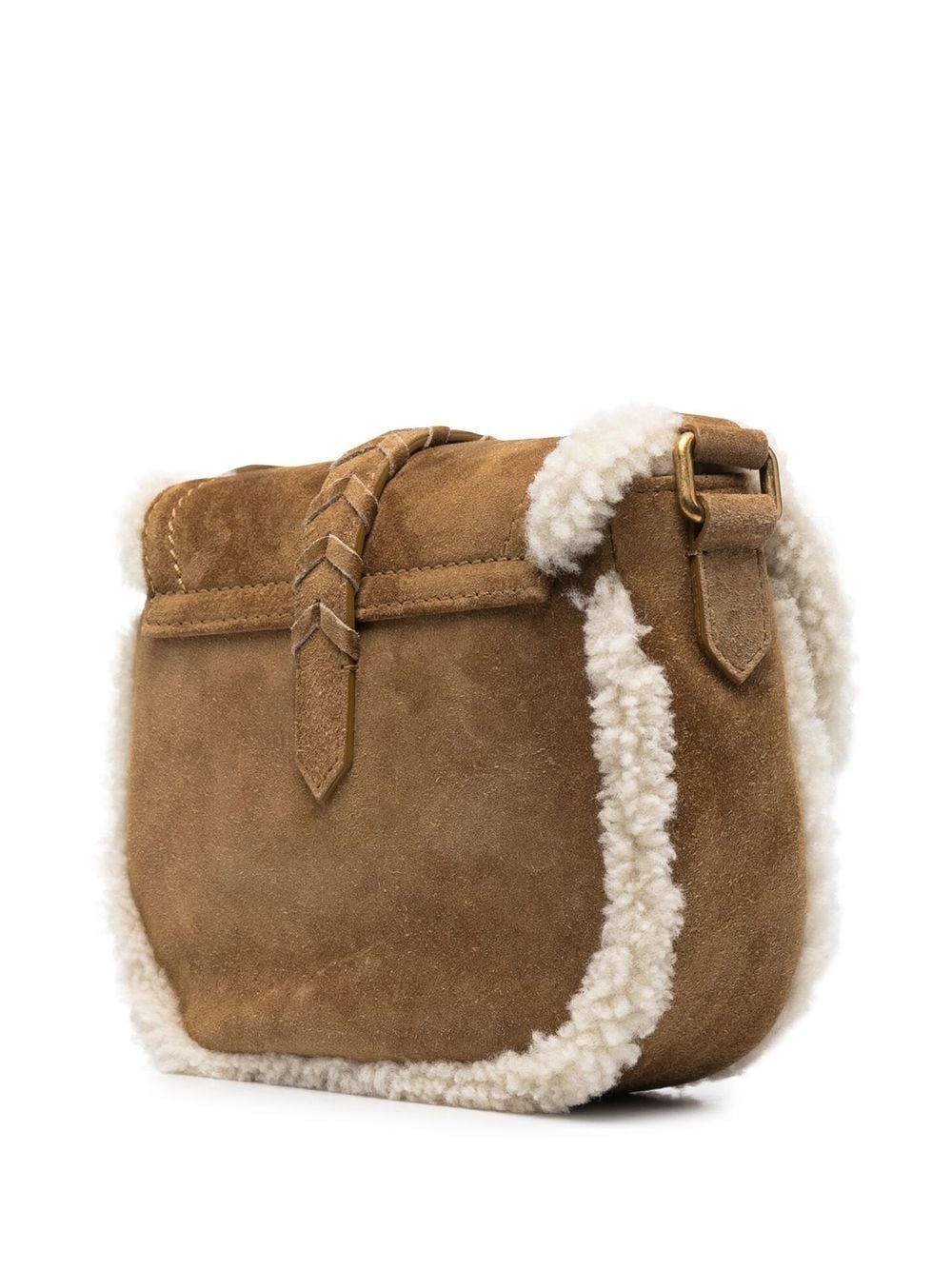 Rodeo shearling-trim shoulder bag - 4