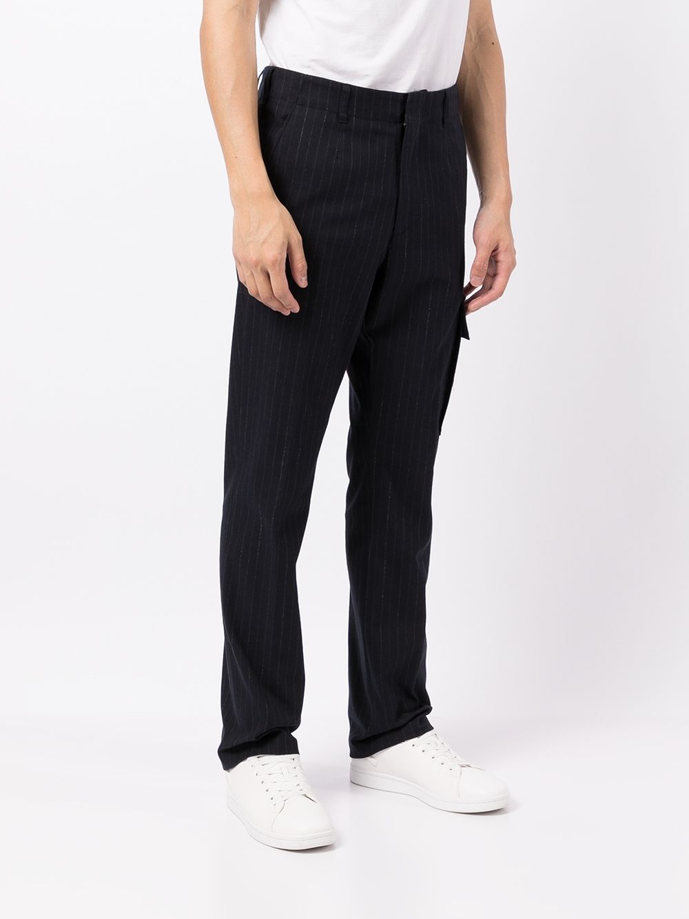 pinstripe straight-leg trousers - 3