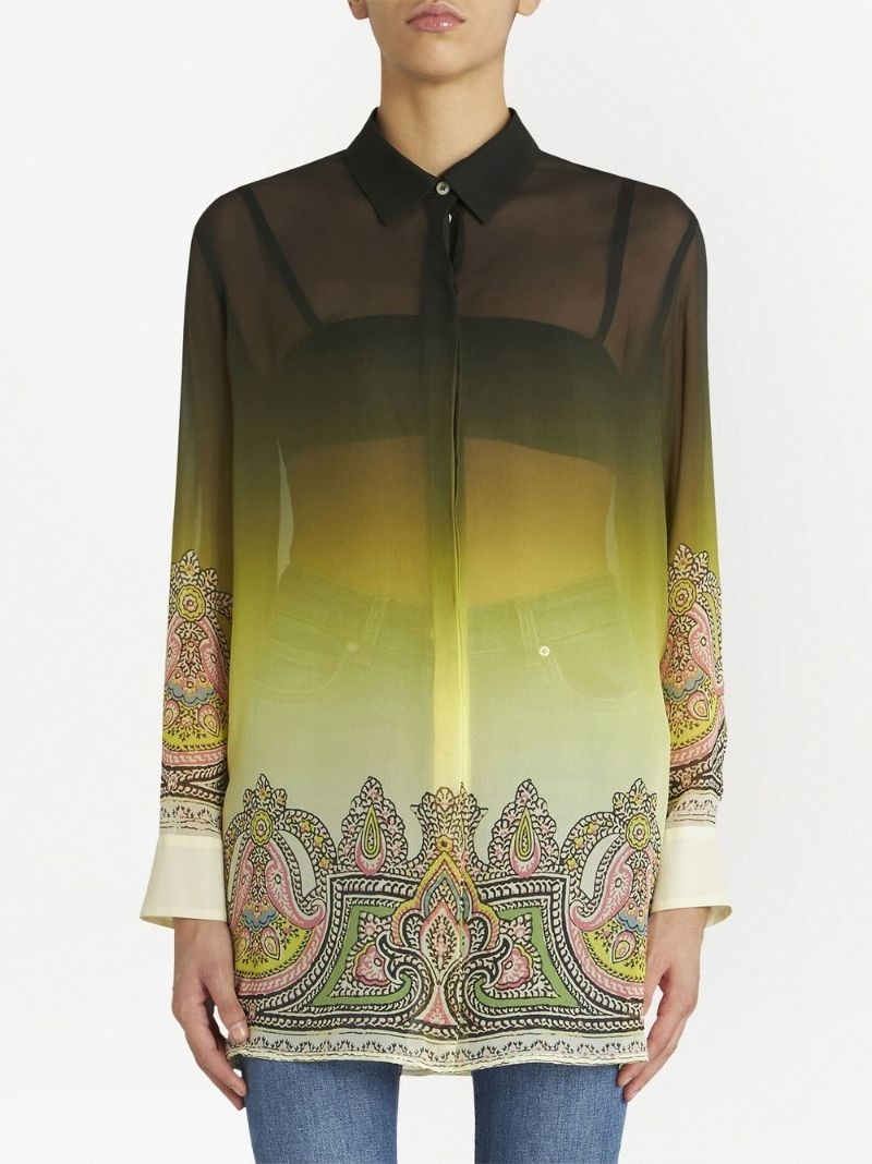 paisley-print silk shirt - 3