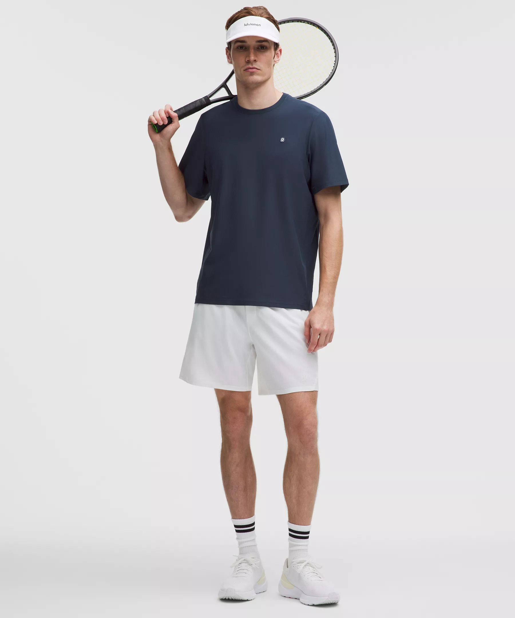 UV-Protective Striped Mesh Tennis T-Shirt - 2