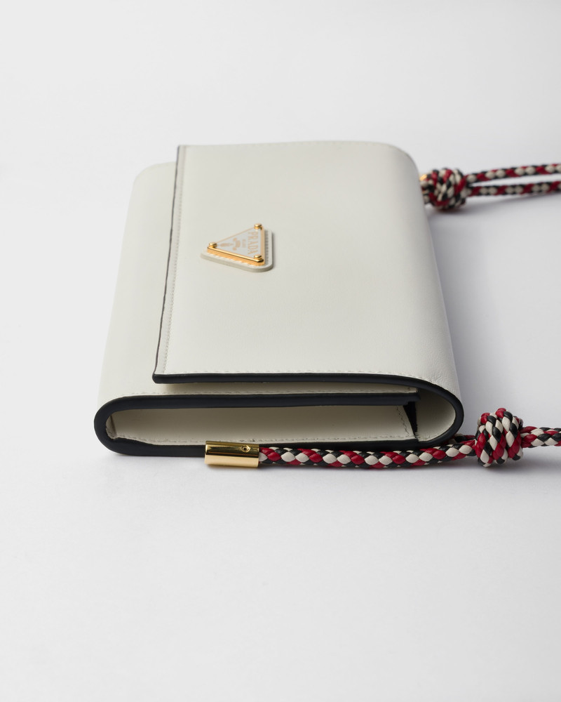 Prada Wallet with leather shoulder strap outlook