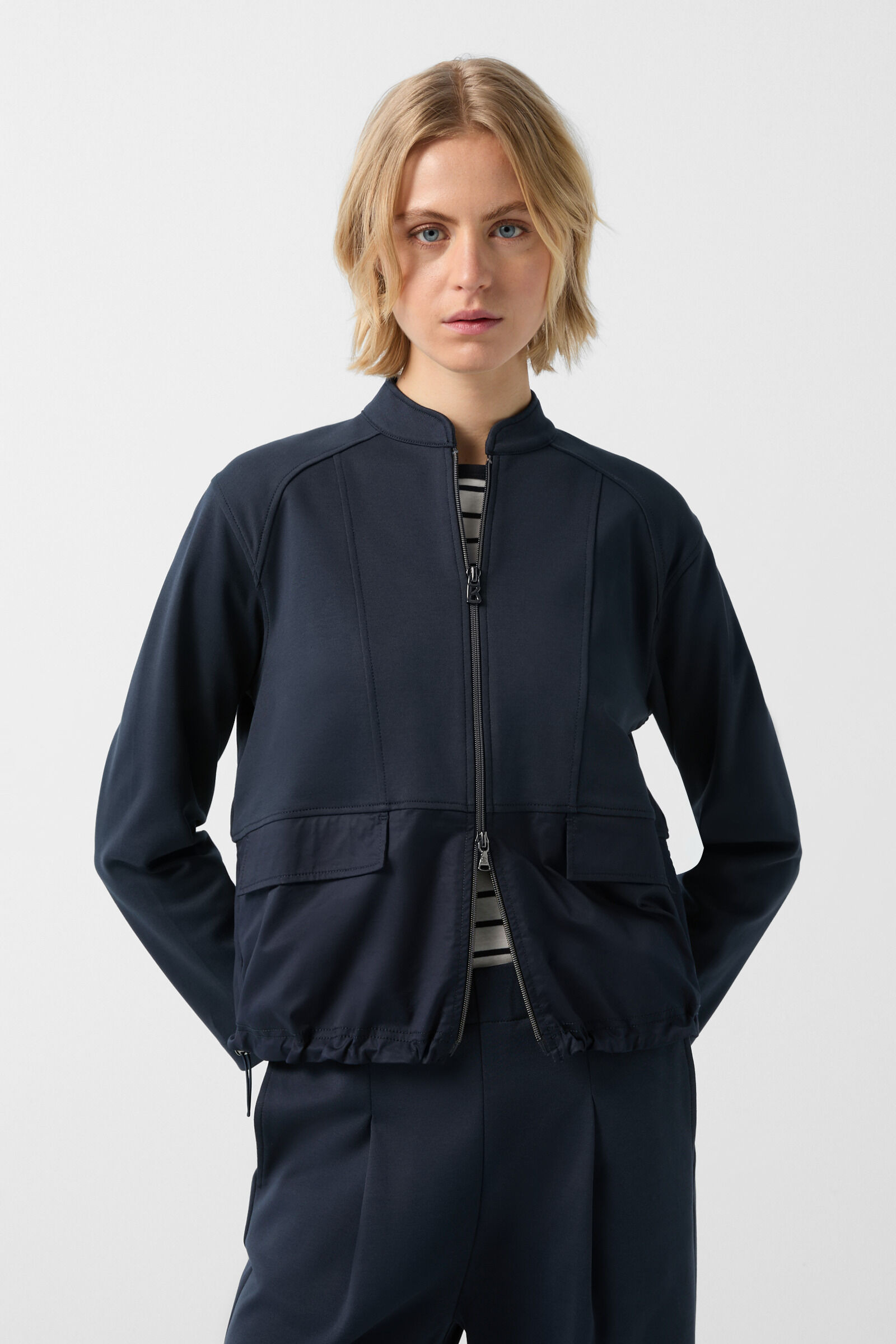 Galina blouson jacket in Navy blue - 2