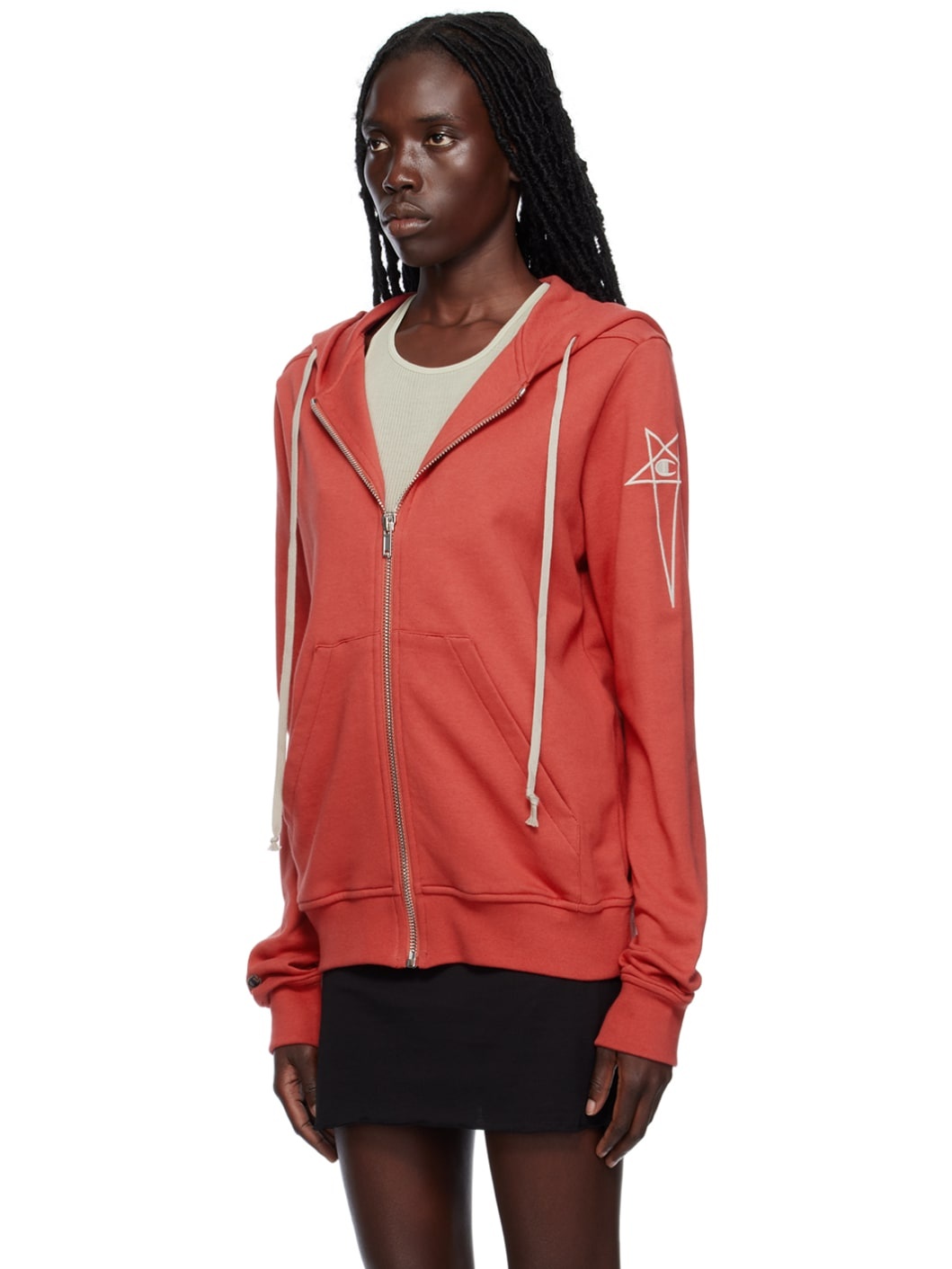 Rick Owens Red Champion Edition Jason's Hoodie | REVERSIBLE