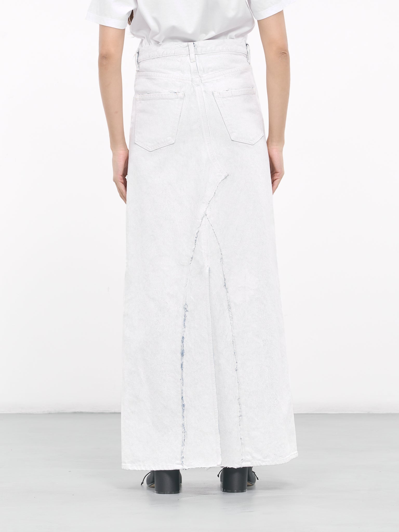 Painted Denim Maxi Skirt - 3