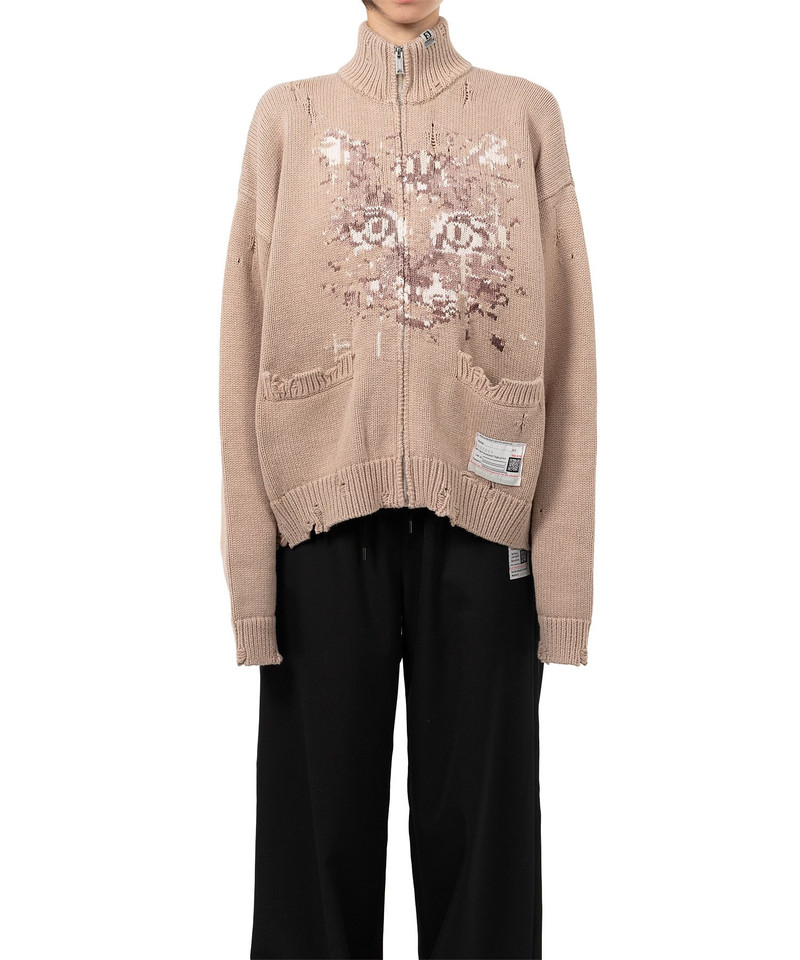 Cat Jacquard Knit Cardigan 3
