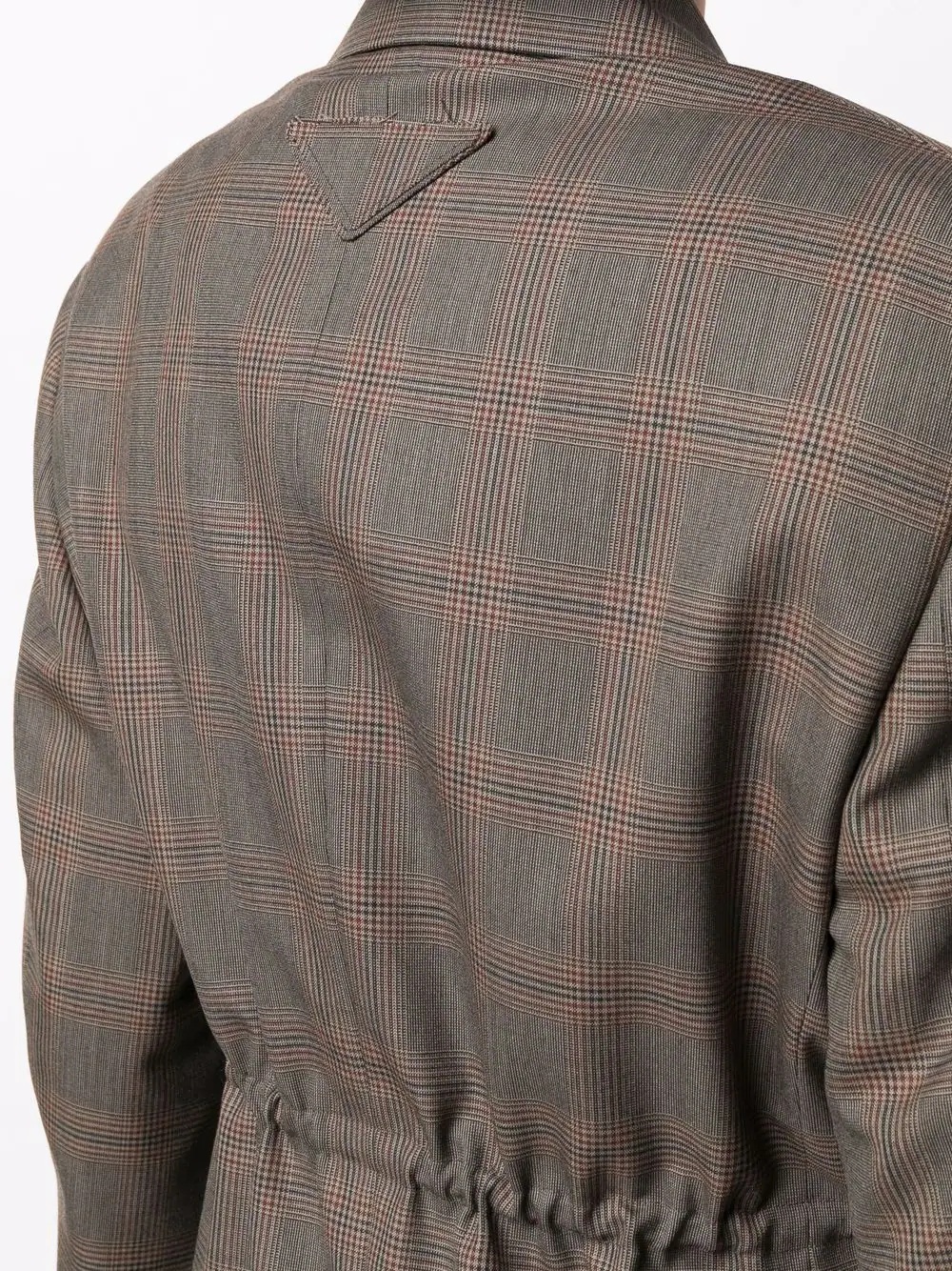checked wool blazer - 5