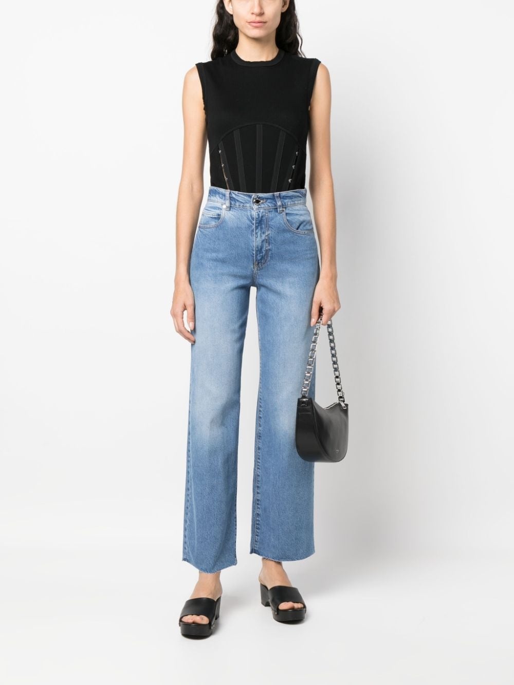 faded-effect wide-leg jeans - 2