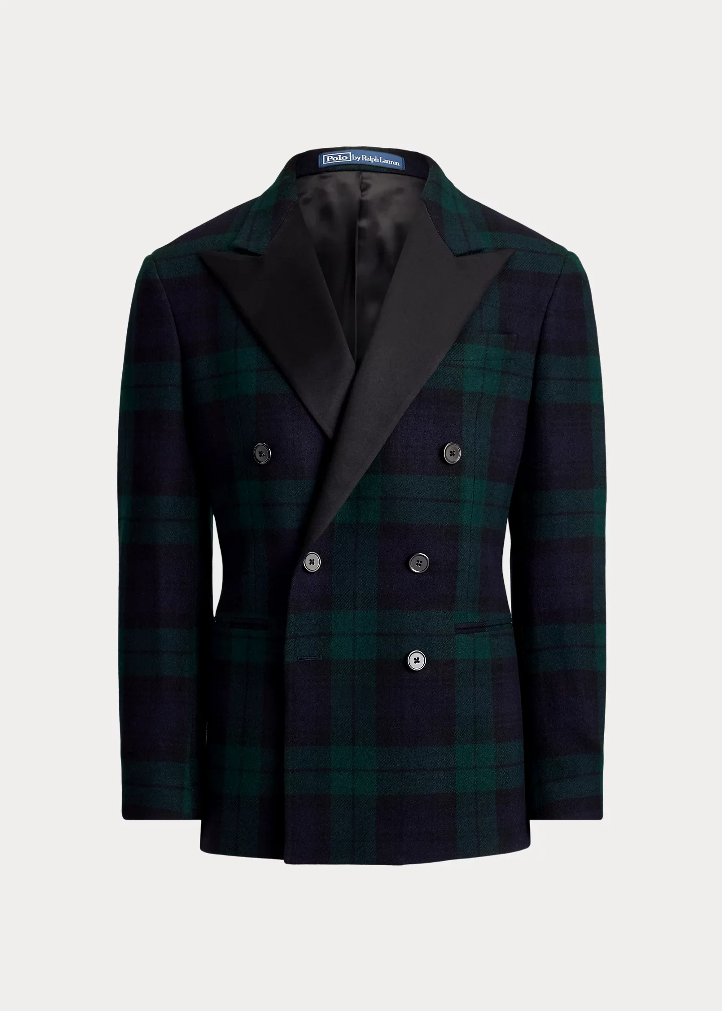 Polo Tailored Fit Plaid Tuxedo Jacket - 1