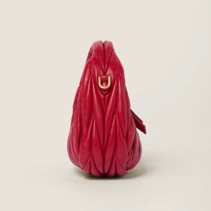 Wander matelassé nappa leather micro hobo bag 7