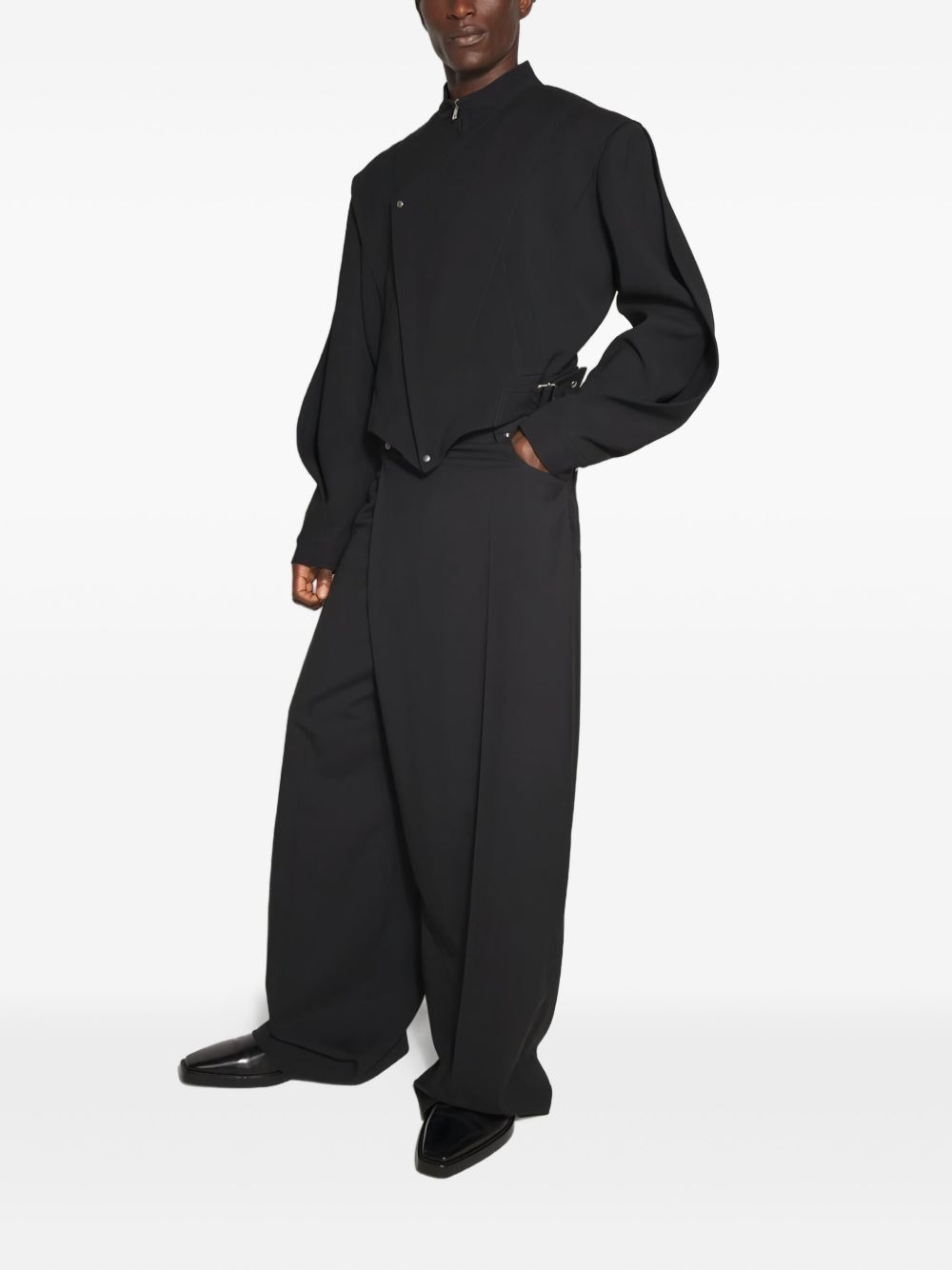 asymmetric-zip jacket - 3