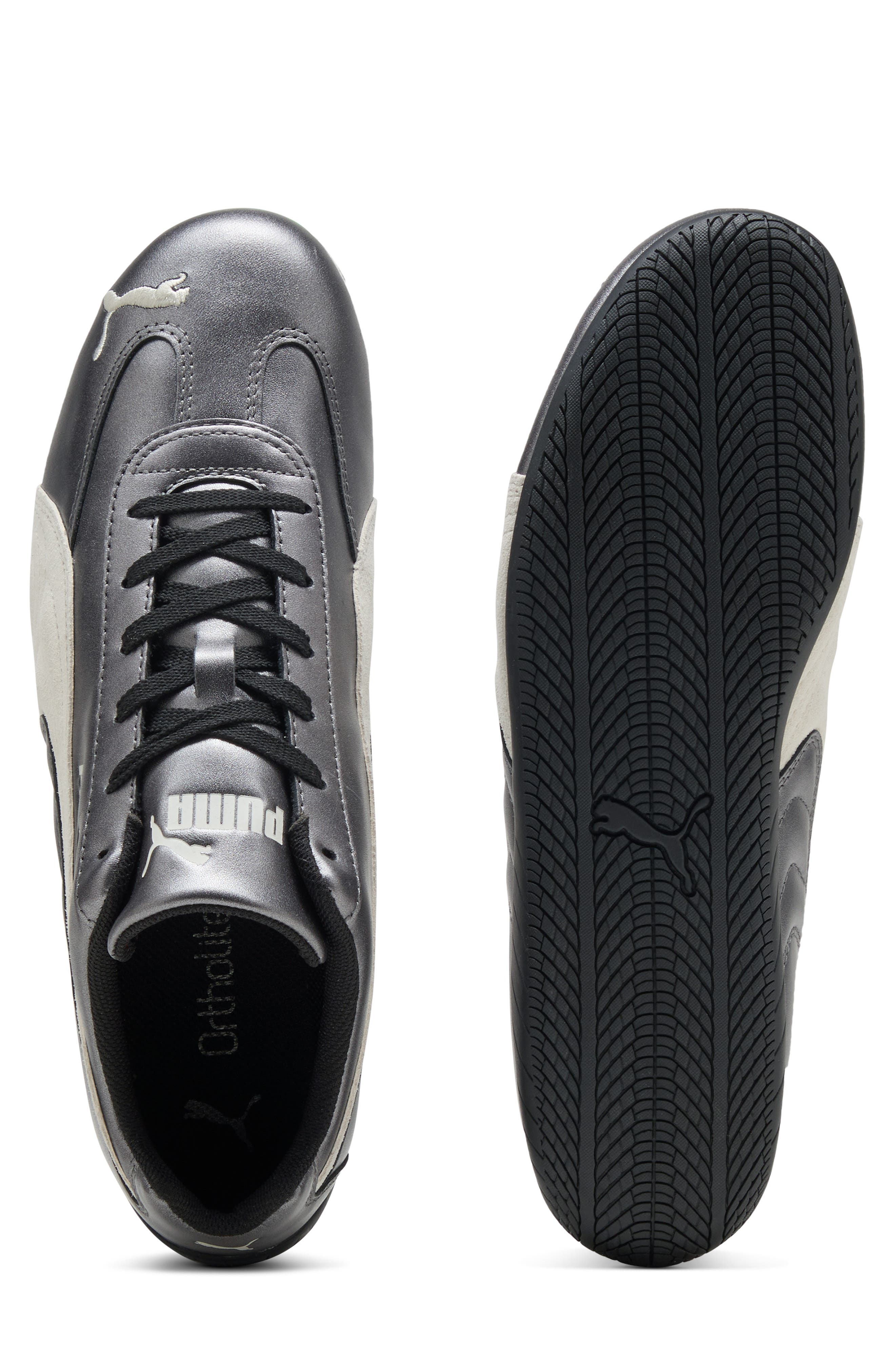PUMA Speedcat Metallic Sneaker in Puma Black/Warm White at Nordstrom - 6