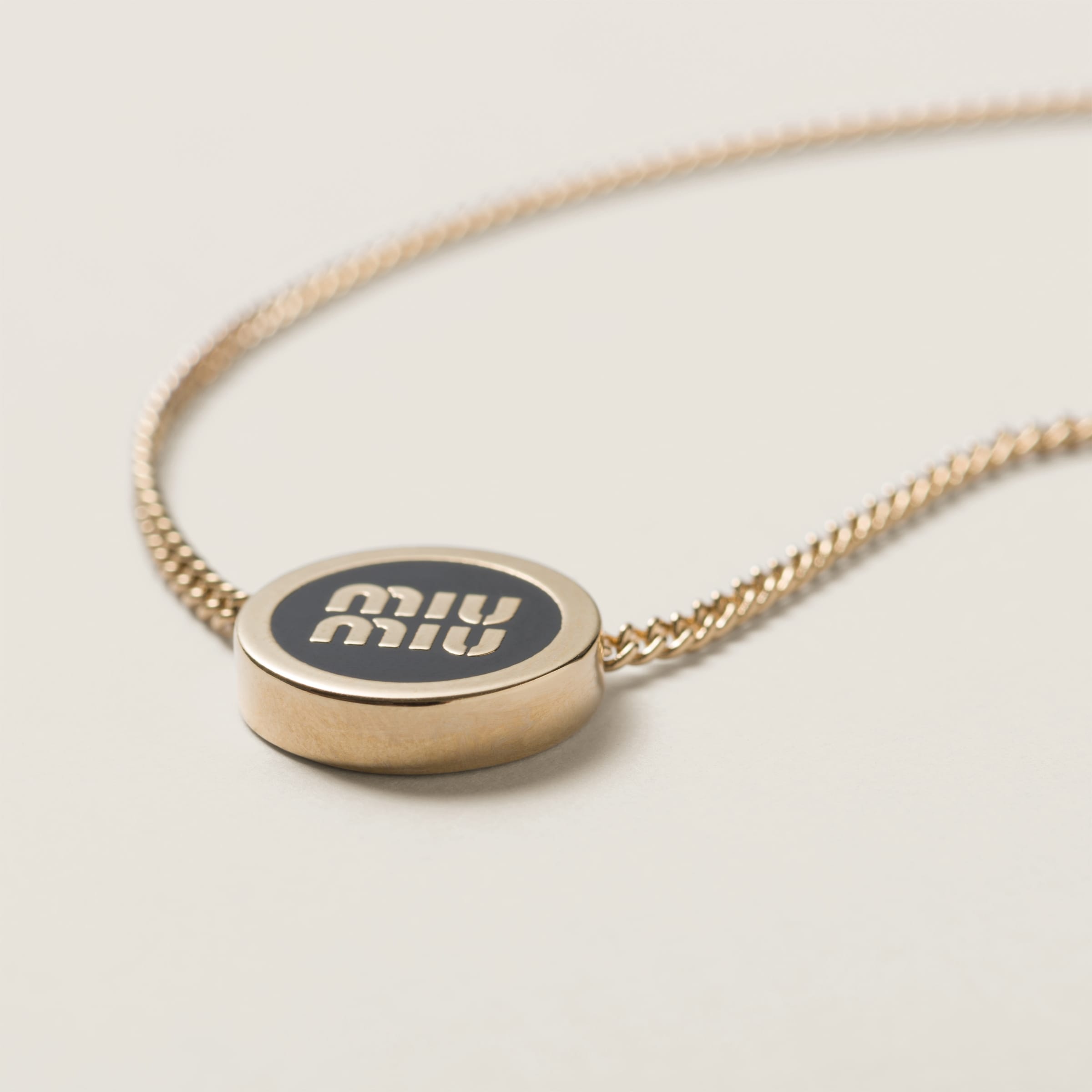 VIP【関税送料無料】希少 Miu Miu Brass Necklace Miu Miu Metal necklace | REVERSIBLE